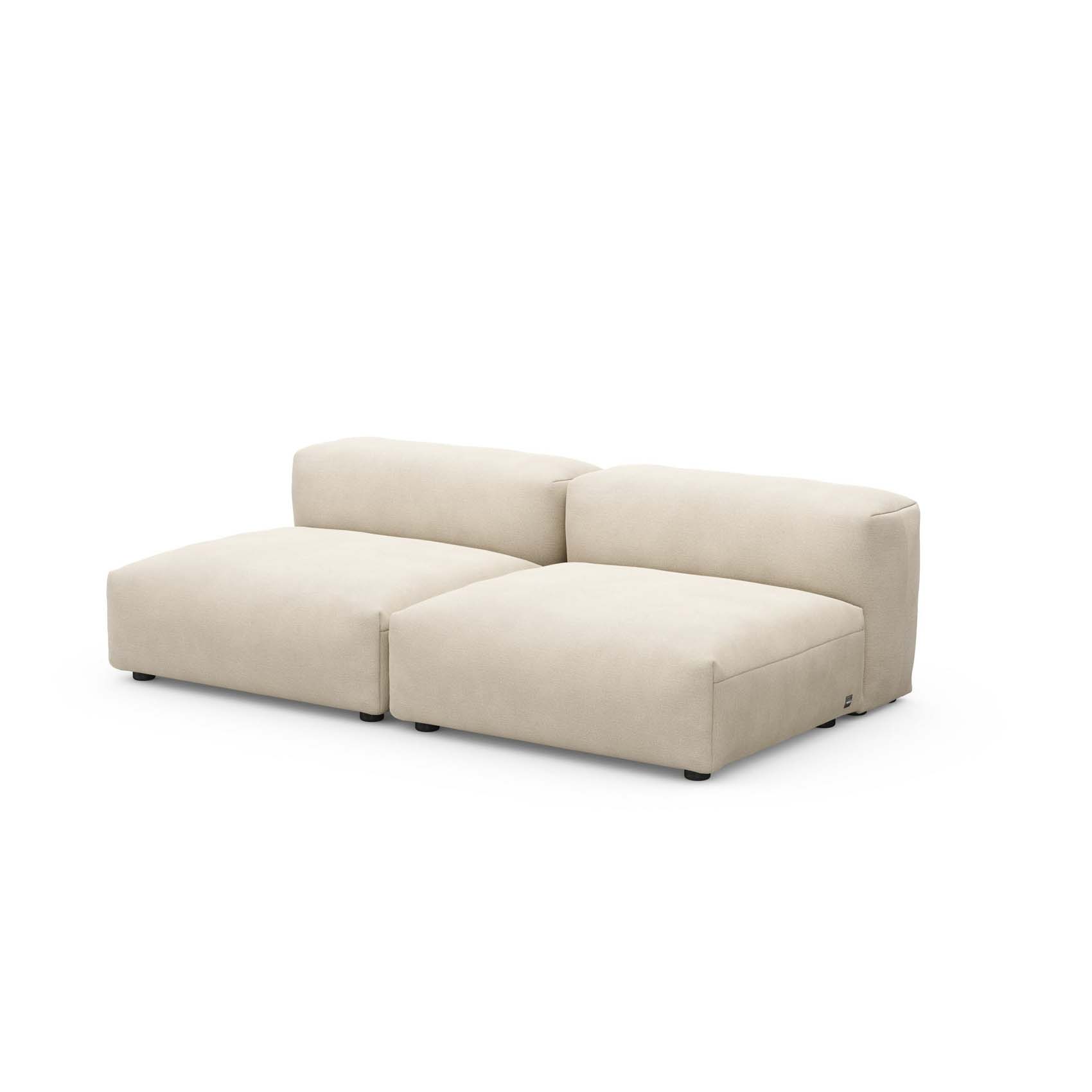 Two Seat Lounge Sofa M Linen Platinum
