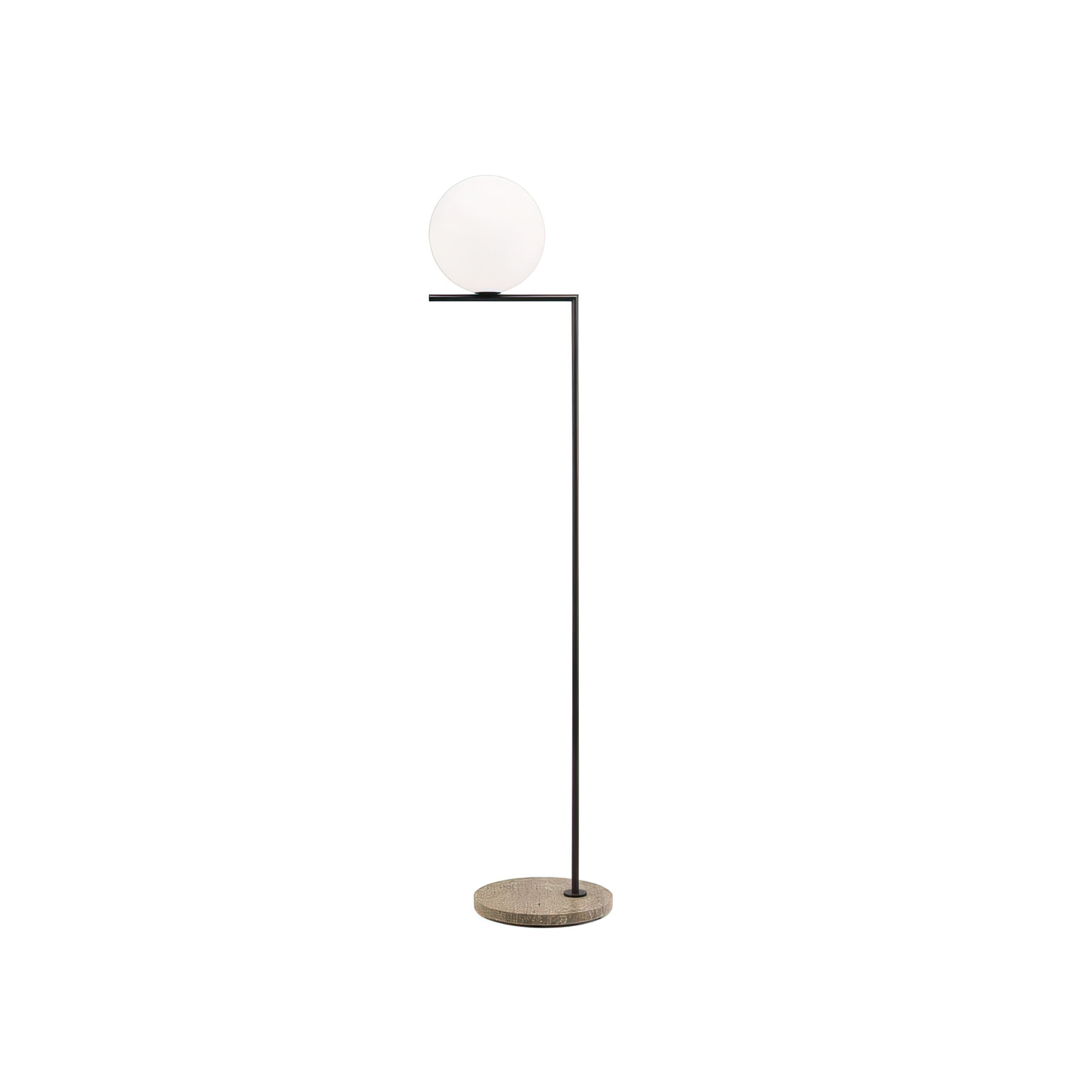 Stehlampe IC F1 Outdoor H 1350 mm Deep Brown/Travertino Imperiale