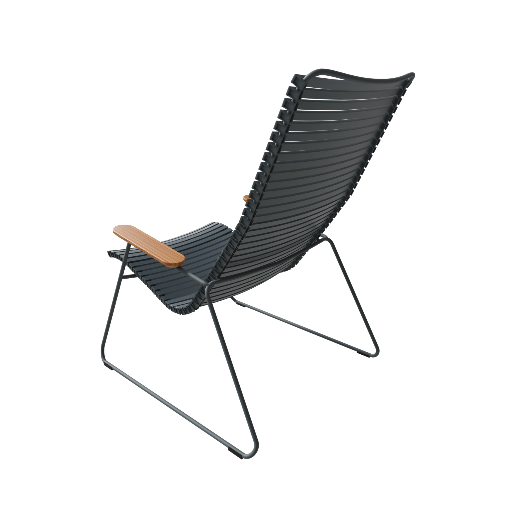 Lounge Chair Click mit Bambusarmlehnen, 10811-7018