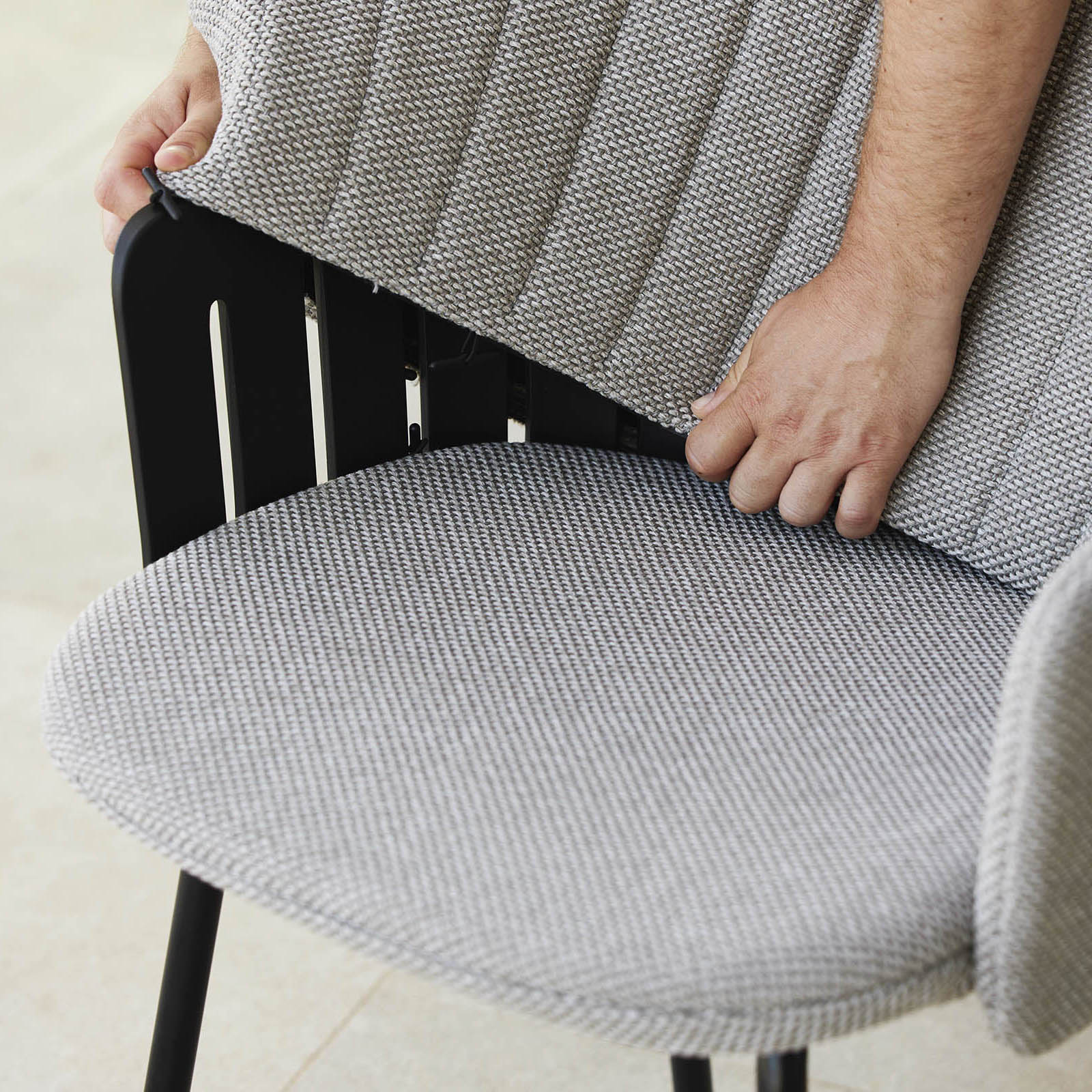 Choice chair seat cushion für den Außenbereich aus Cane-line Natté in Taupe
