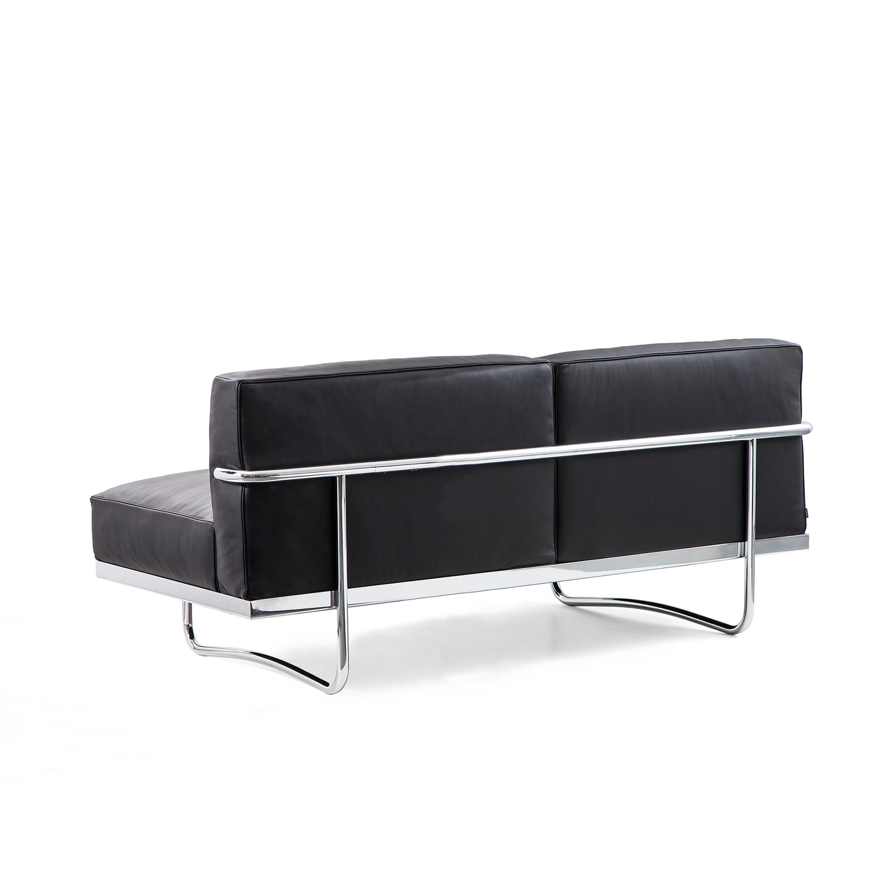 2-sitzer Sofa 5 Canapé Appartement Le Corbusier aus Leder in Schwarz