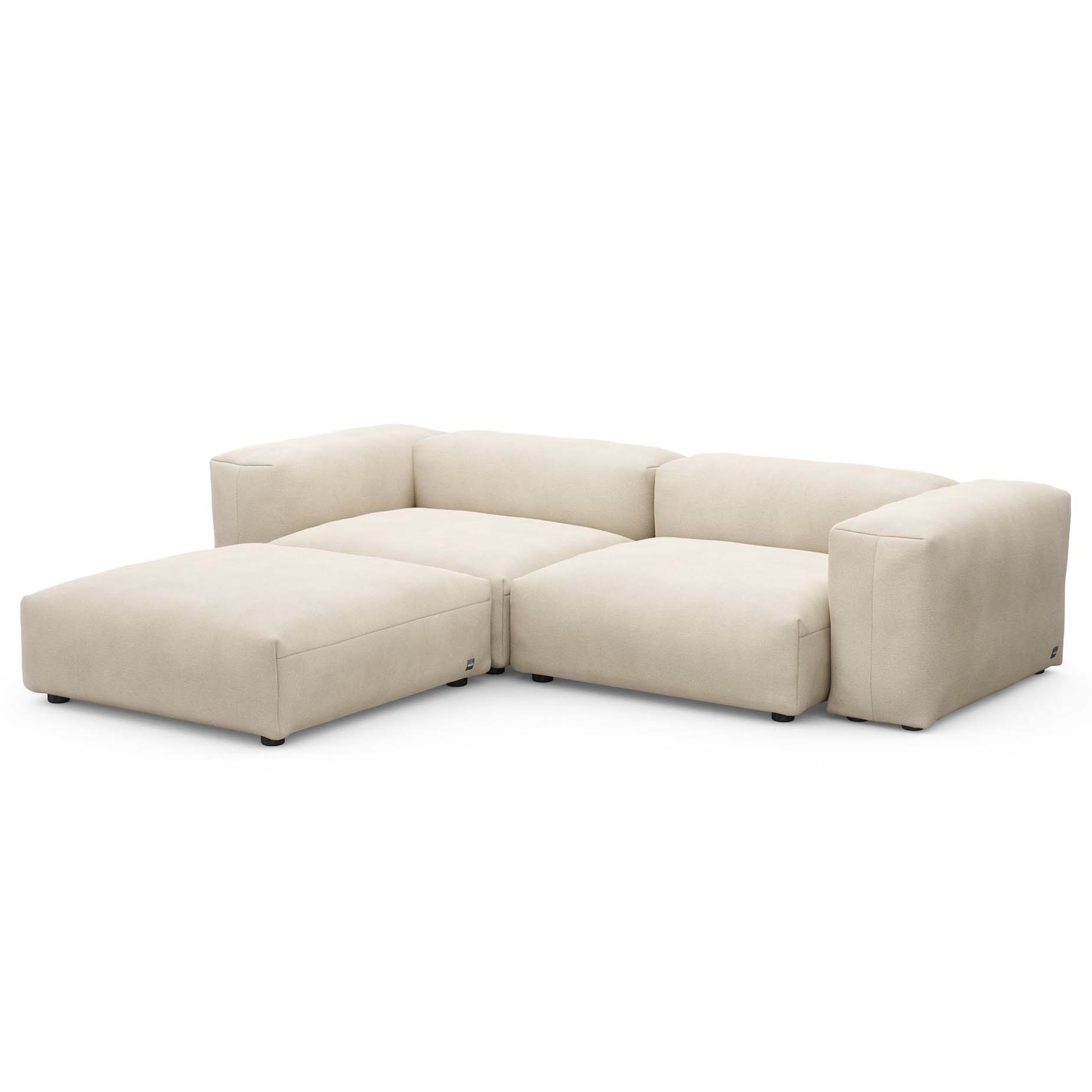 Corner Sofa L Linen Platinum