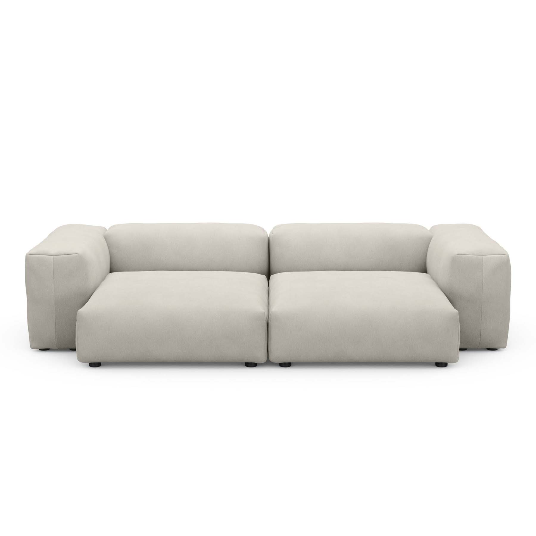 Two Seat Sofa L Herringbone Light Grey