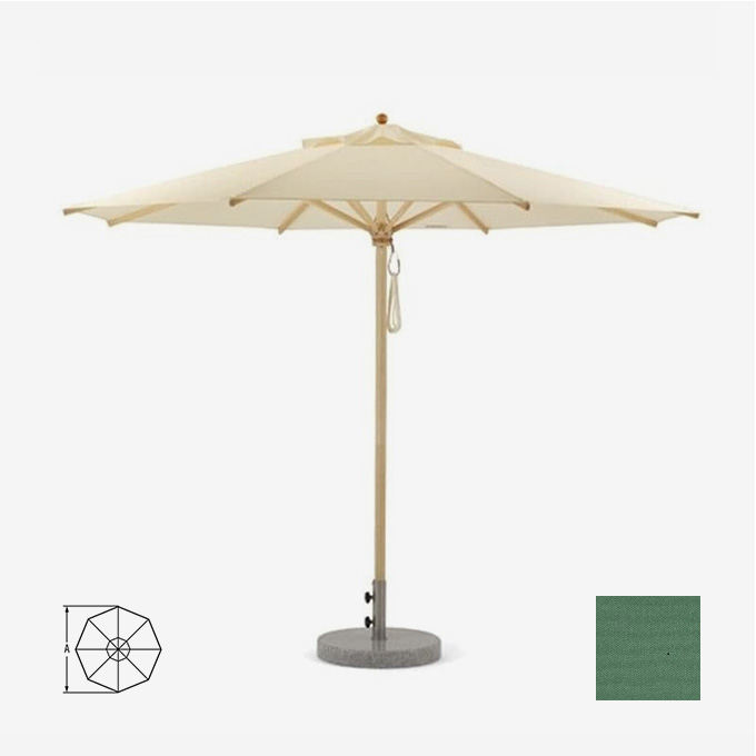 Klassik Schirm als 8-Eck mit 210cm Durchmesser, Bespannung in Schilfgrün #58