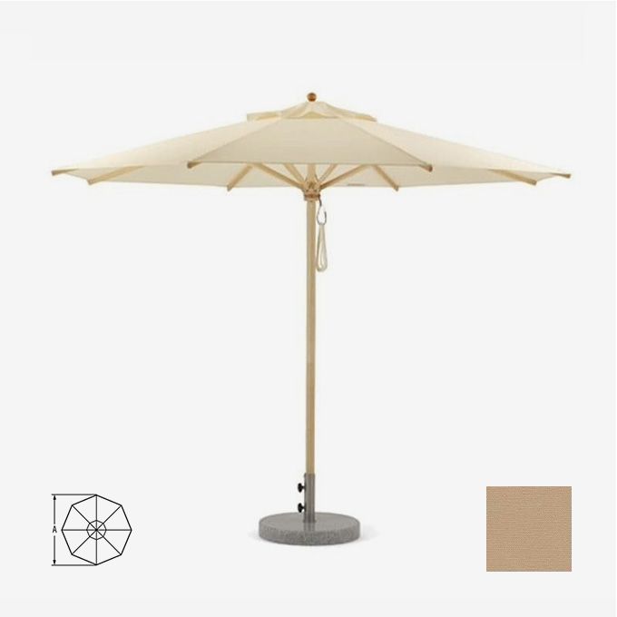 Klassik Schirm als 8-Eck mit 400cm Durchmesser, Bespannung in Sand #10