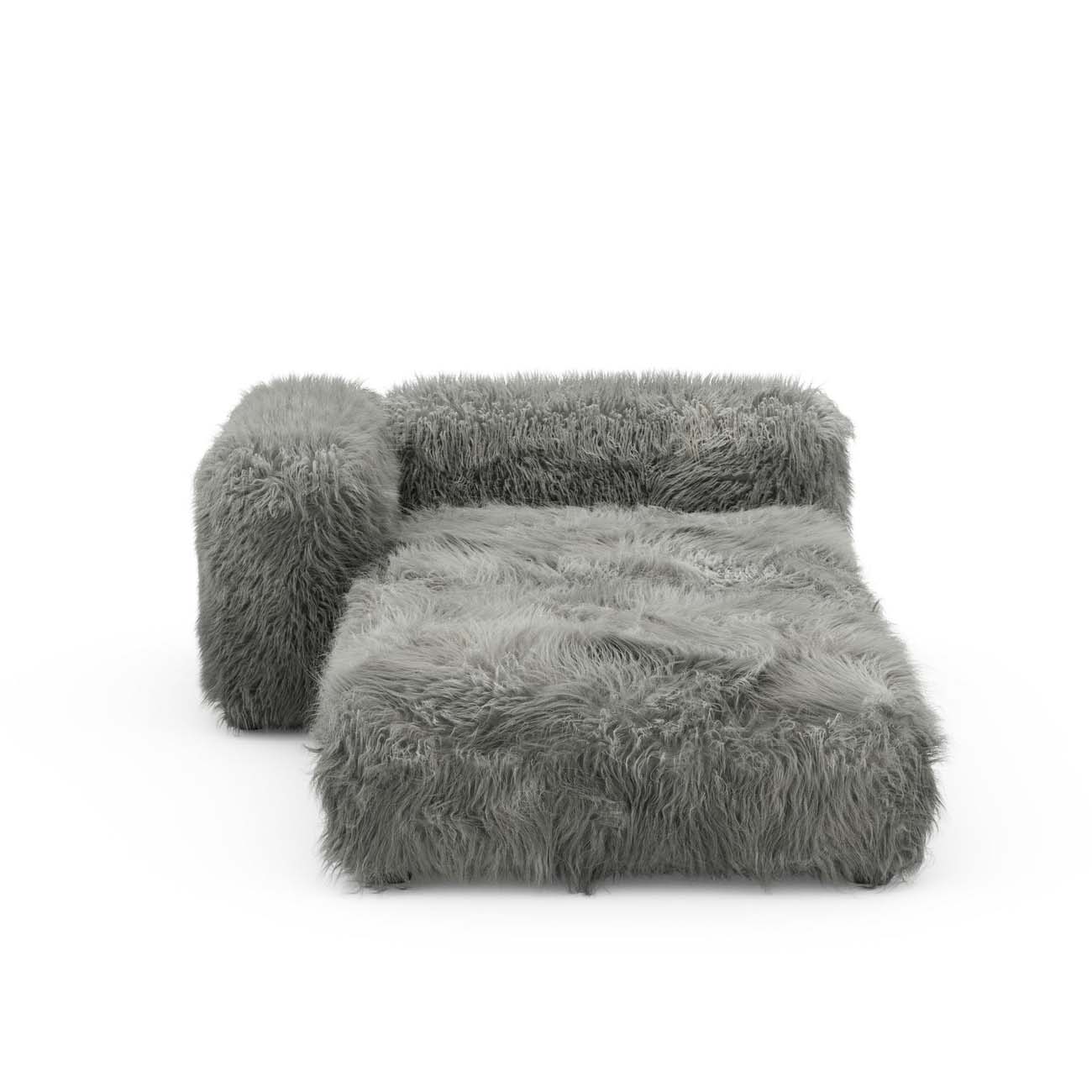 Sofa Daybed L Flokati Grey