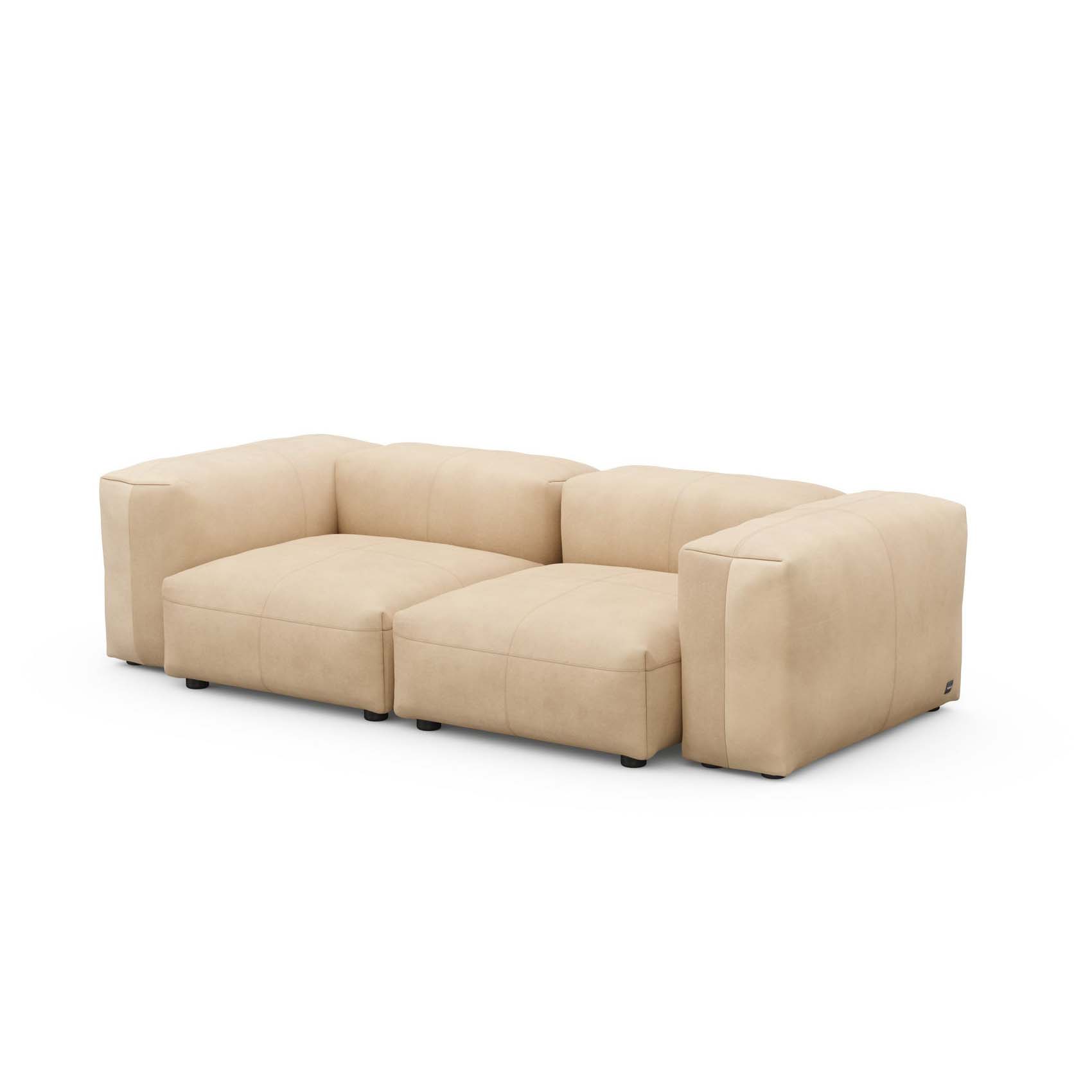 Two Seat Sofa S Leather Beige
