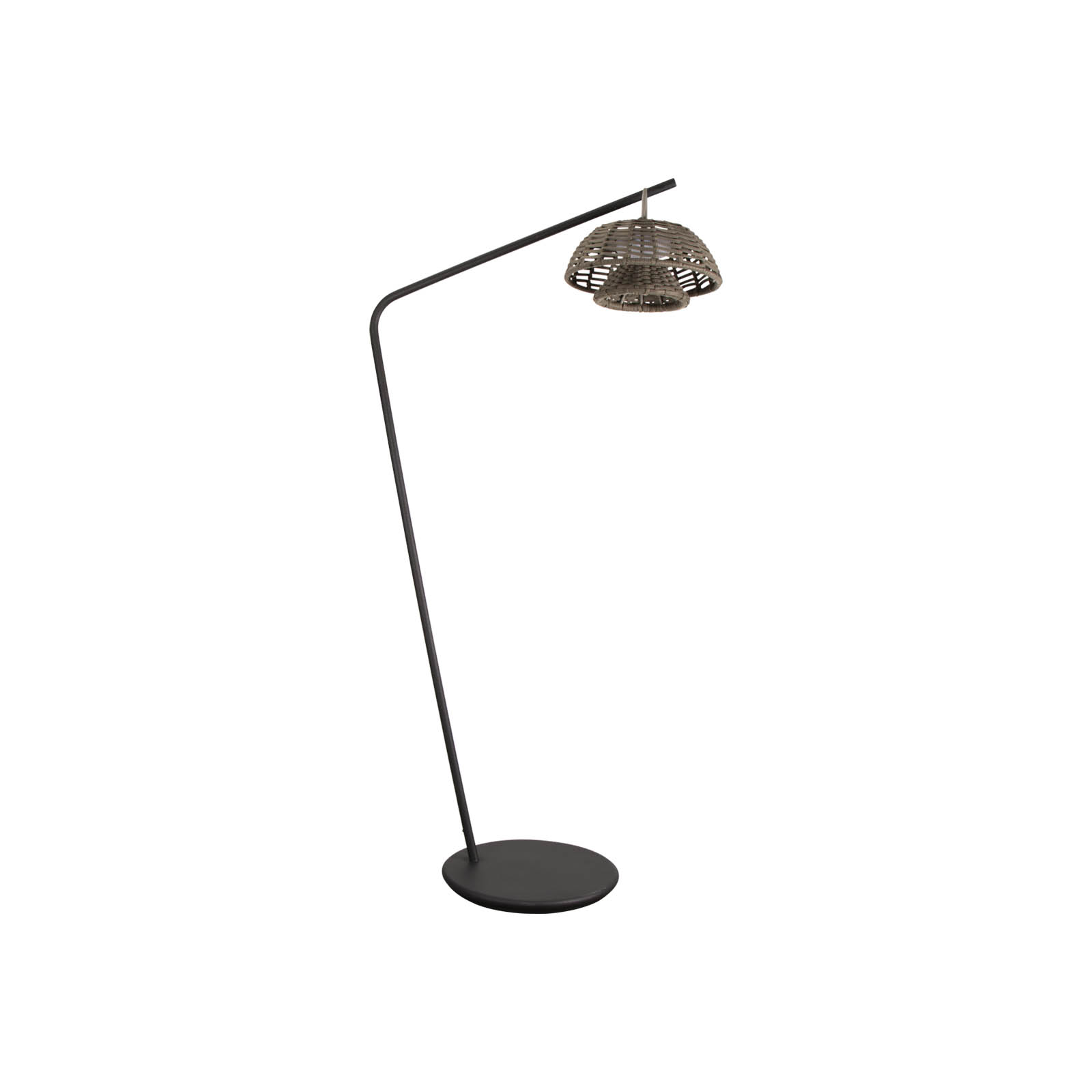 Illusion Lampe f oder Aufhängung / Illusion Ständer aus Aluminium in Lava Grey mit  aus Cane-line Soft Rope in Taupe und  aus  in