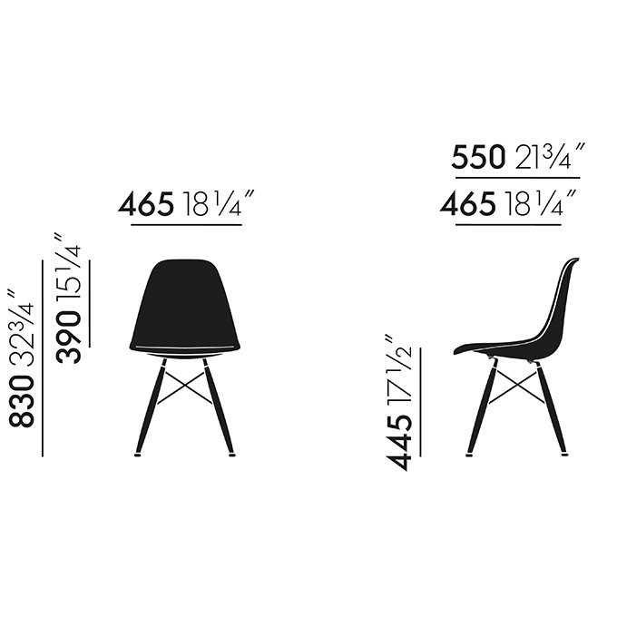 Stuhl DSW 44030500 in Weiß