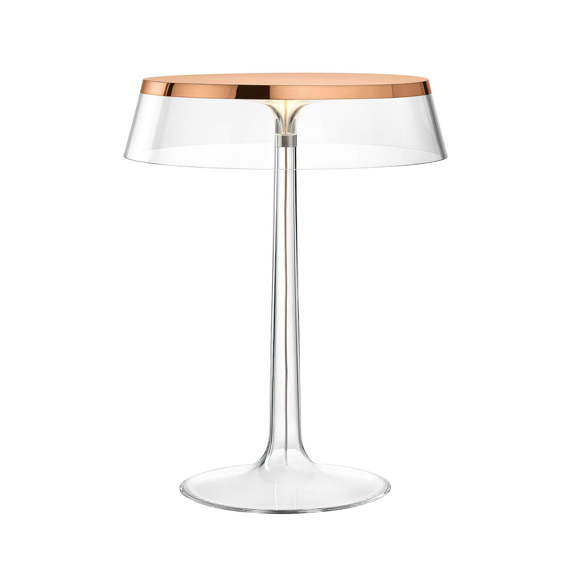 Tischlampe Bon Jour in Copper mit Krone in Transparent
