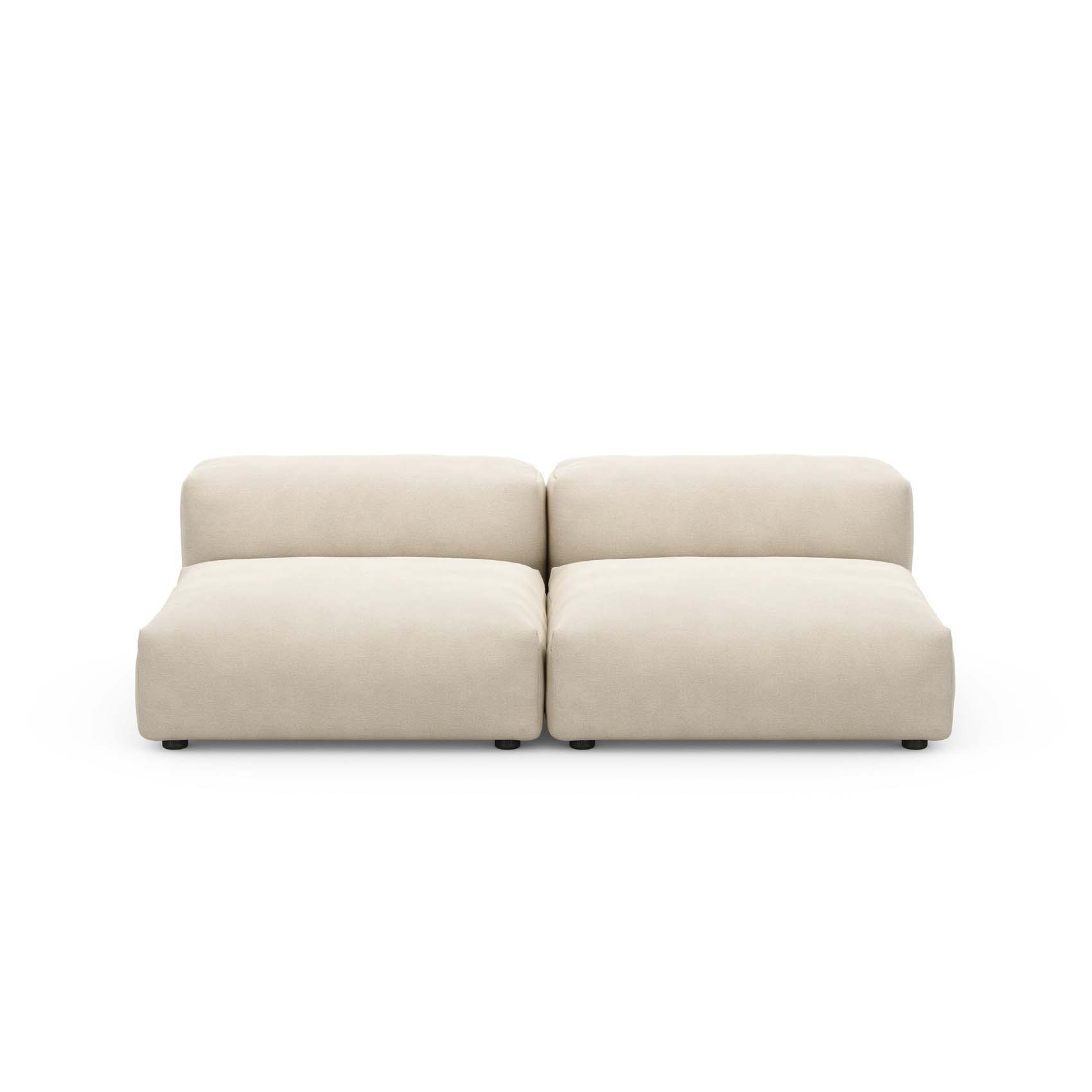 Two Seat Lounge Sofa M Linen Platinum