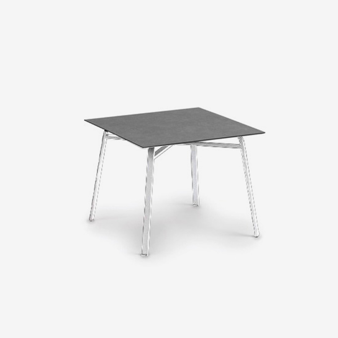 Ahoi Tisch Klein in Weiß mit 90x90cm HPL Platte