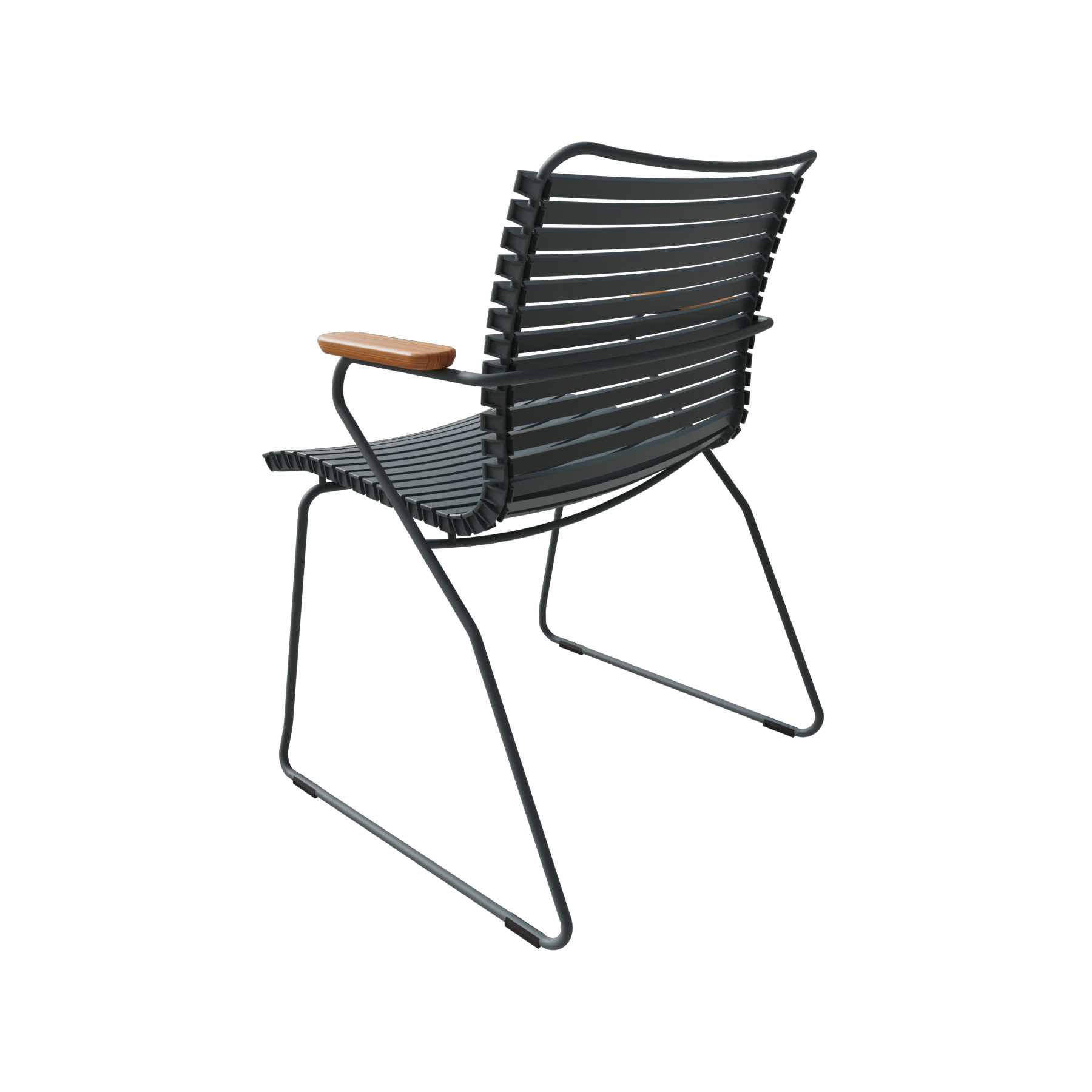 Dining Chair Click mit Bambusarmlehnen 10801-7018 in Grau