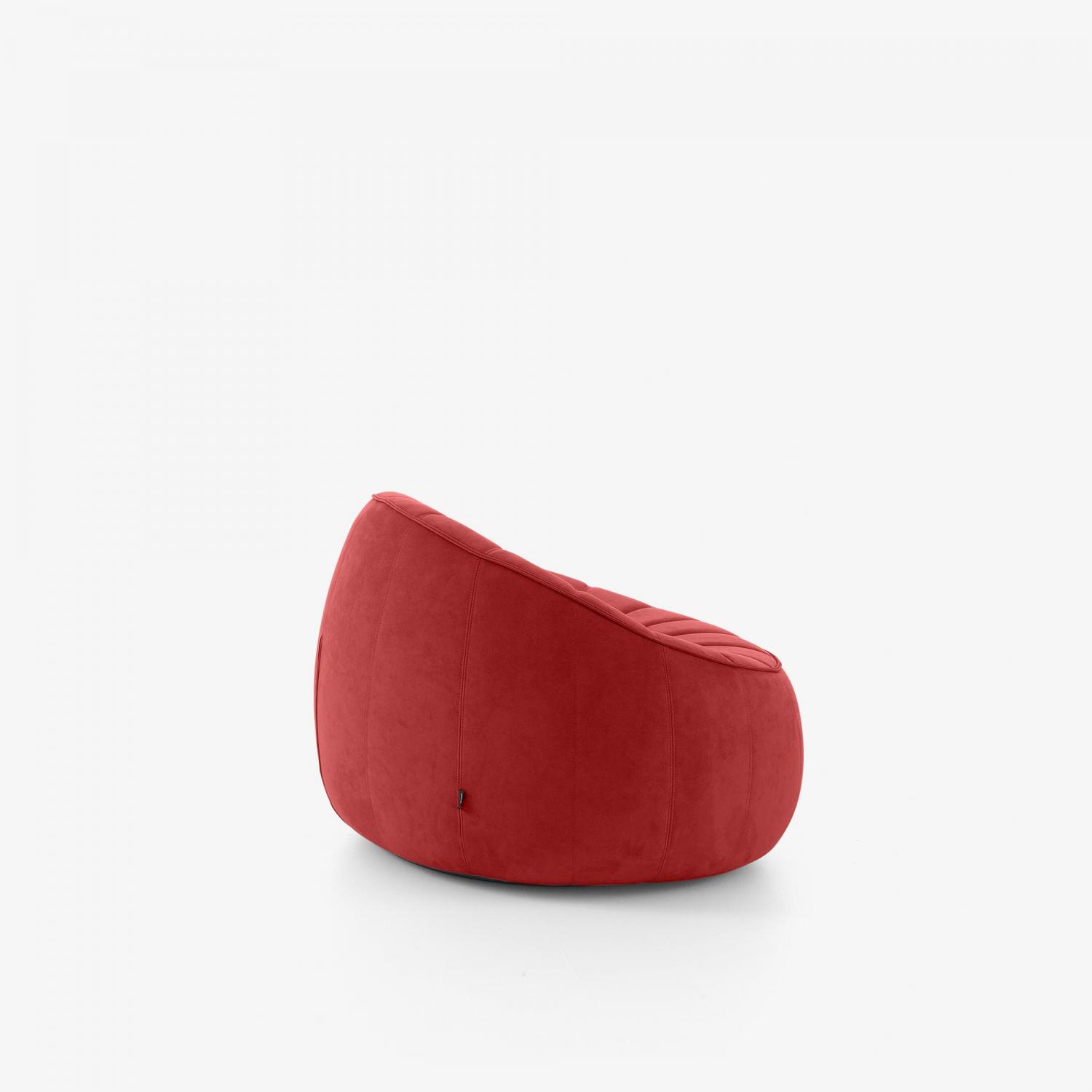 Ottoman Drehbarer Sessel mit Armlehnen Komplettes Element aus Alcantara in Rot
