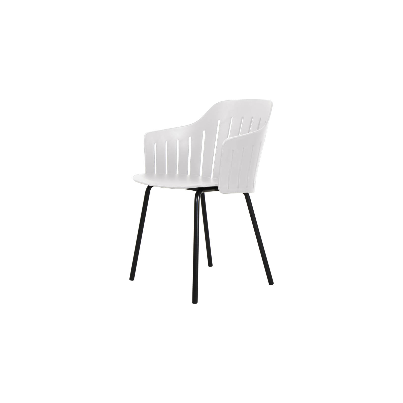 Choice chair aus recyceltes Polypropylene in White mit Basis aus  in Black