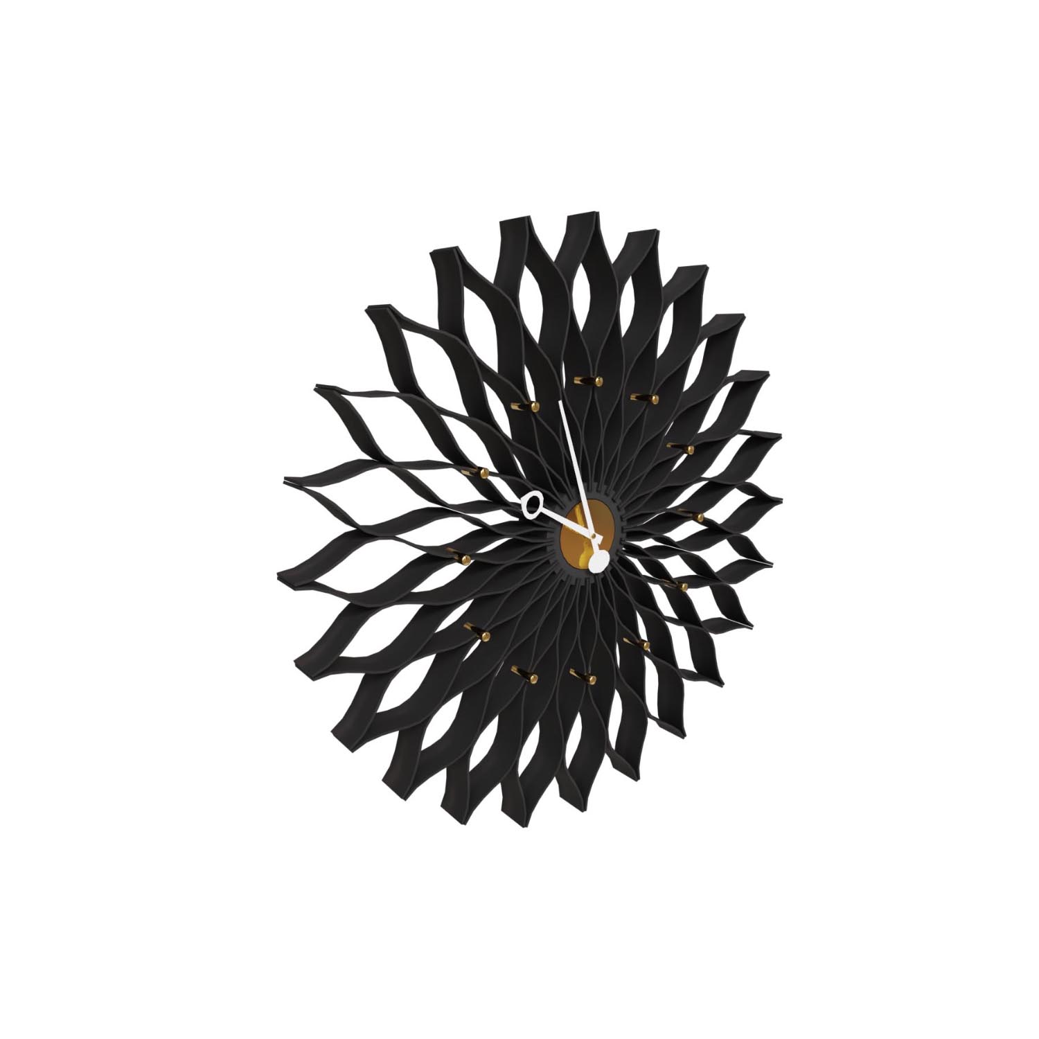 Sunflower Clock schwarz/messing 20125602