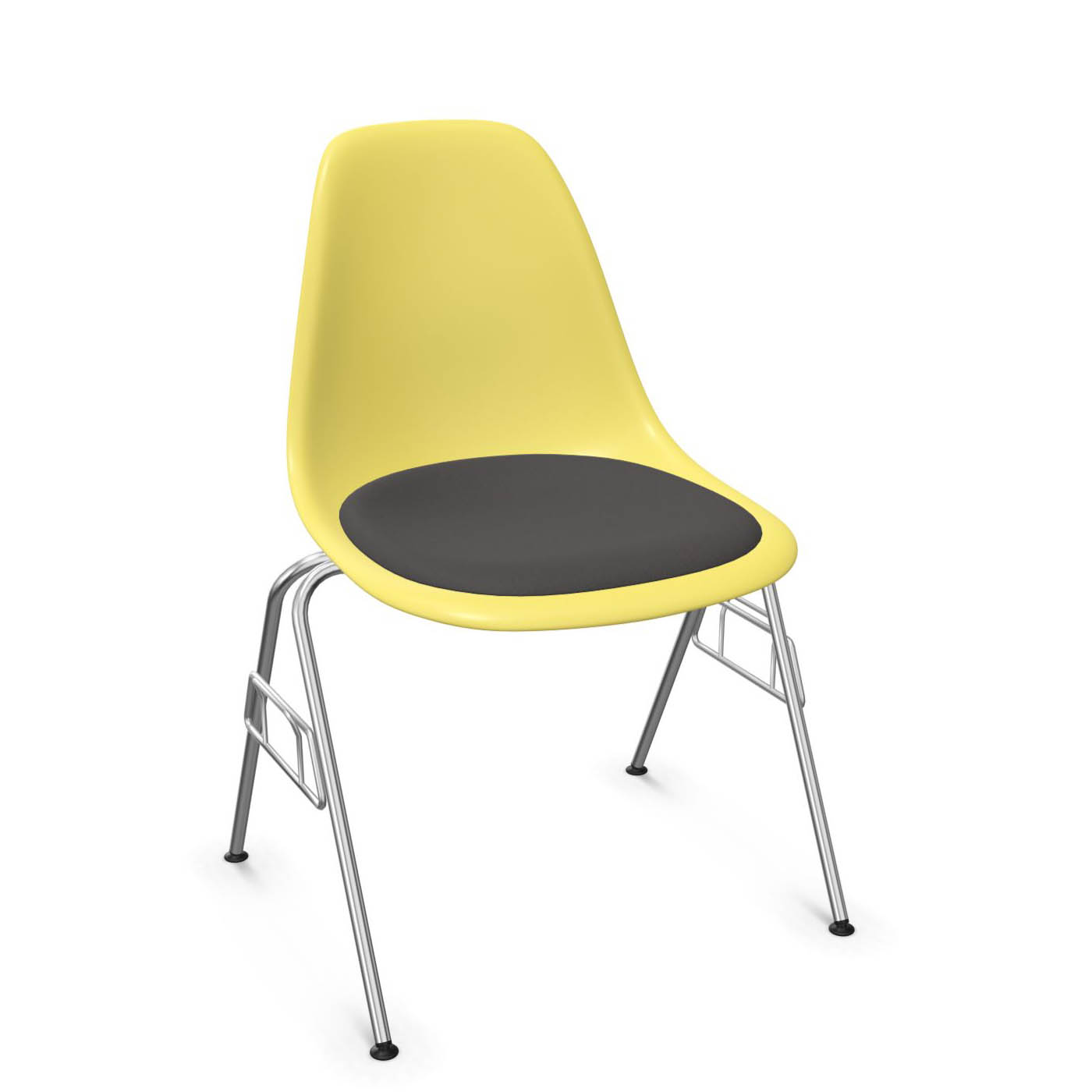Eames Plastic Side Chair DSS-N 44034100 in Dunkelgrau