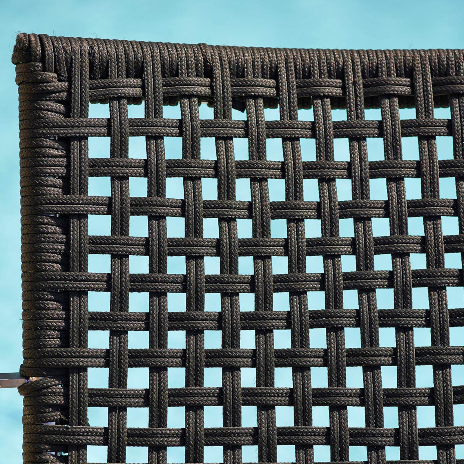 Straw Armlehnstuhl aus Cane-line Rope in Anthracite