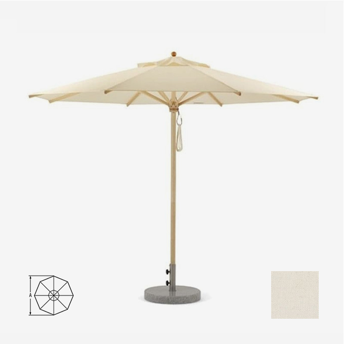 Klassik Schirm als 8-Eck mit 450cm Durchmesser, Bespannung in Natur #01