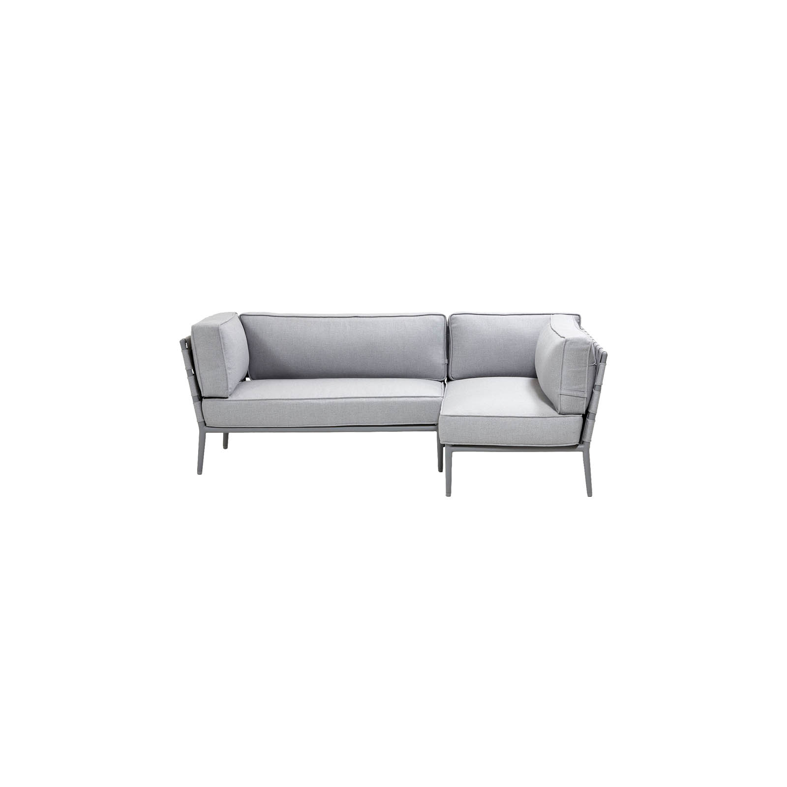 Conic Lounge 3 aus Cane-line AirTouch mit QuickDry in Light Grey