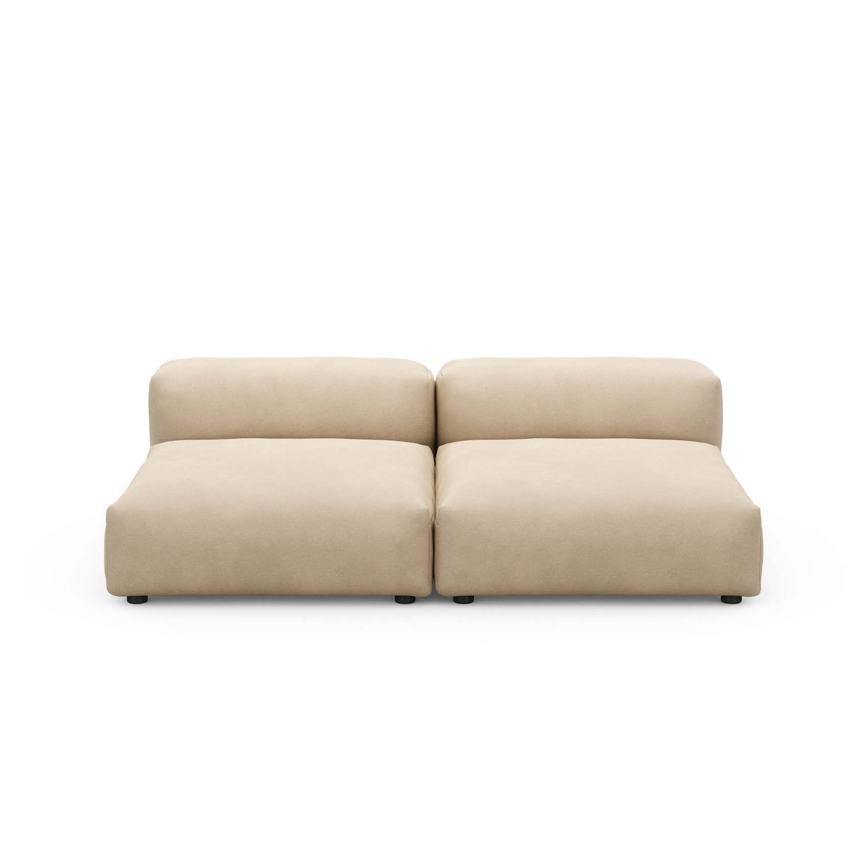 Two Seat Lounge Sofa L Canvas Sand