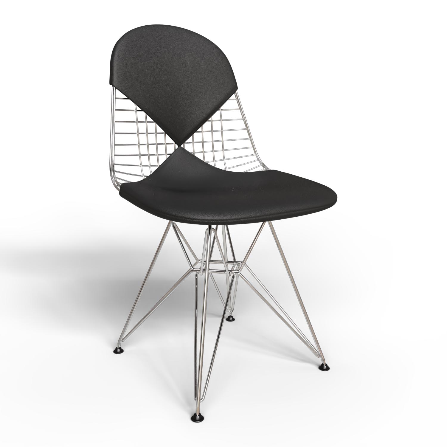 Stuhl Wire Chair DKR-2  Leder Premium Nero 41215200