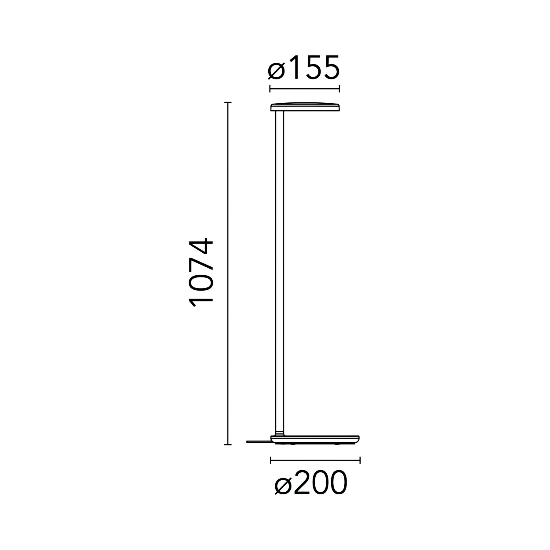 Stehleuchte Oblique Floor USB-C in Matt White Farbtemperatur 2700K