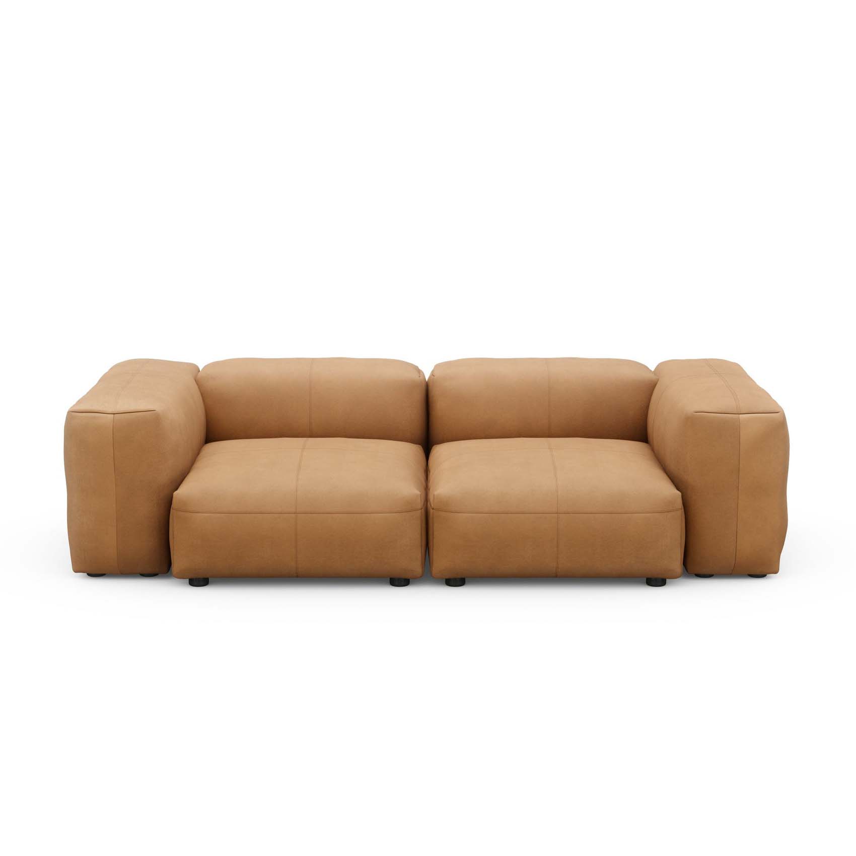 Two Seat Sofa S Leather Brown