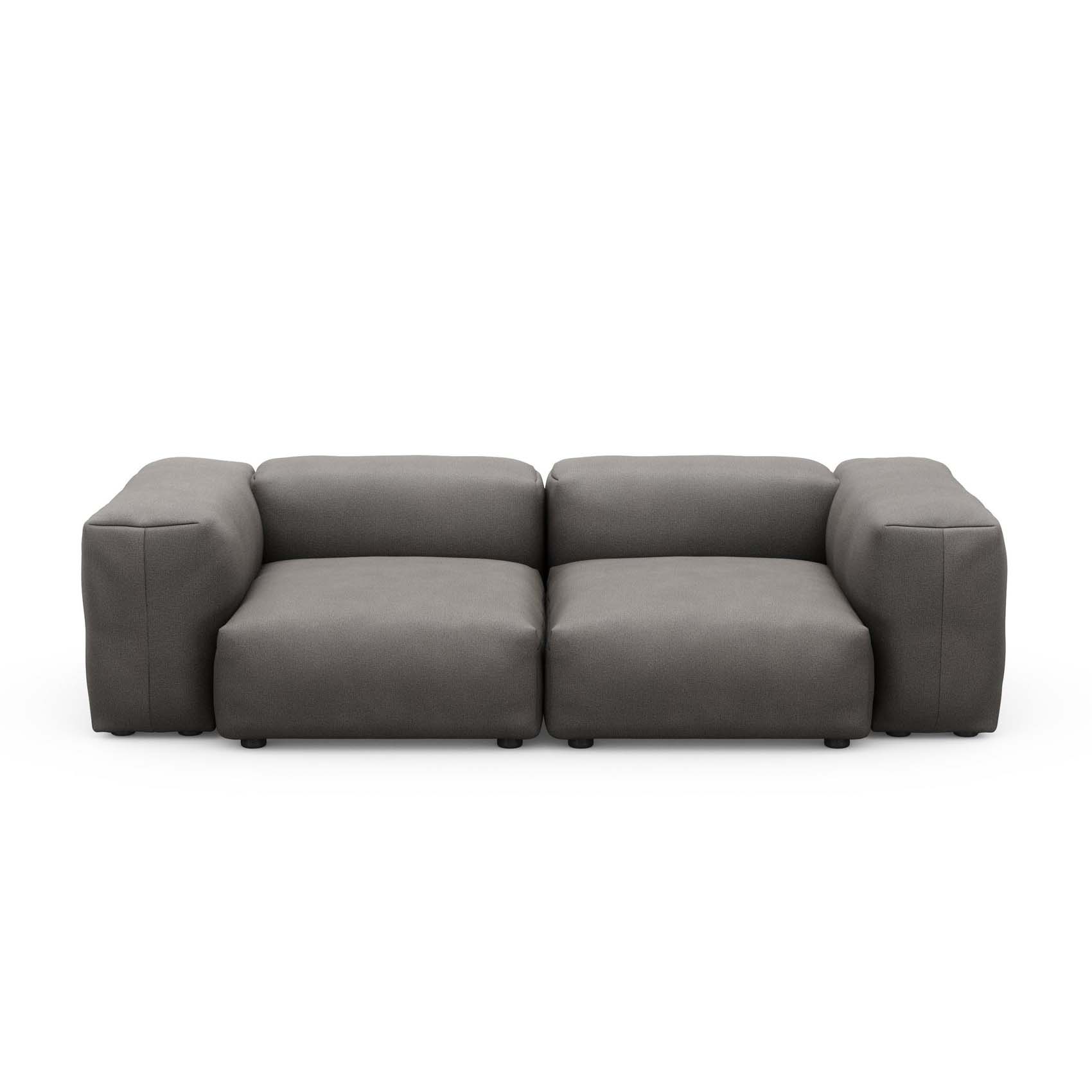 Two Seat Sofa S Herringbone Dark Grey