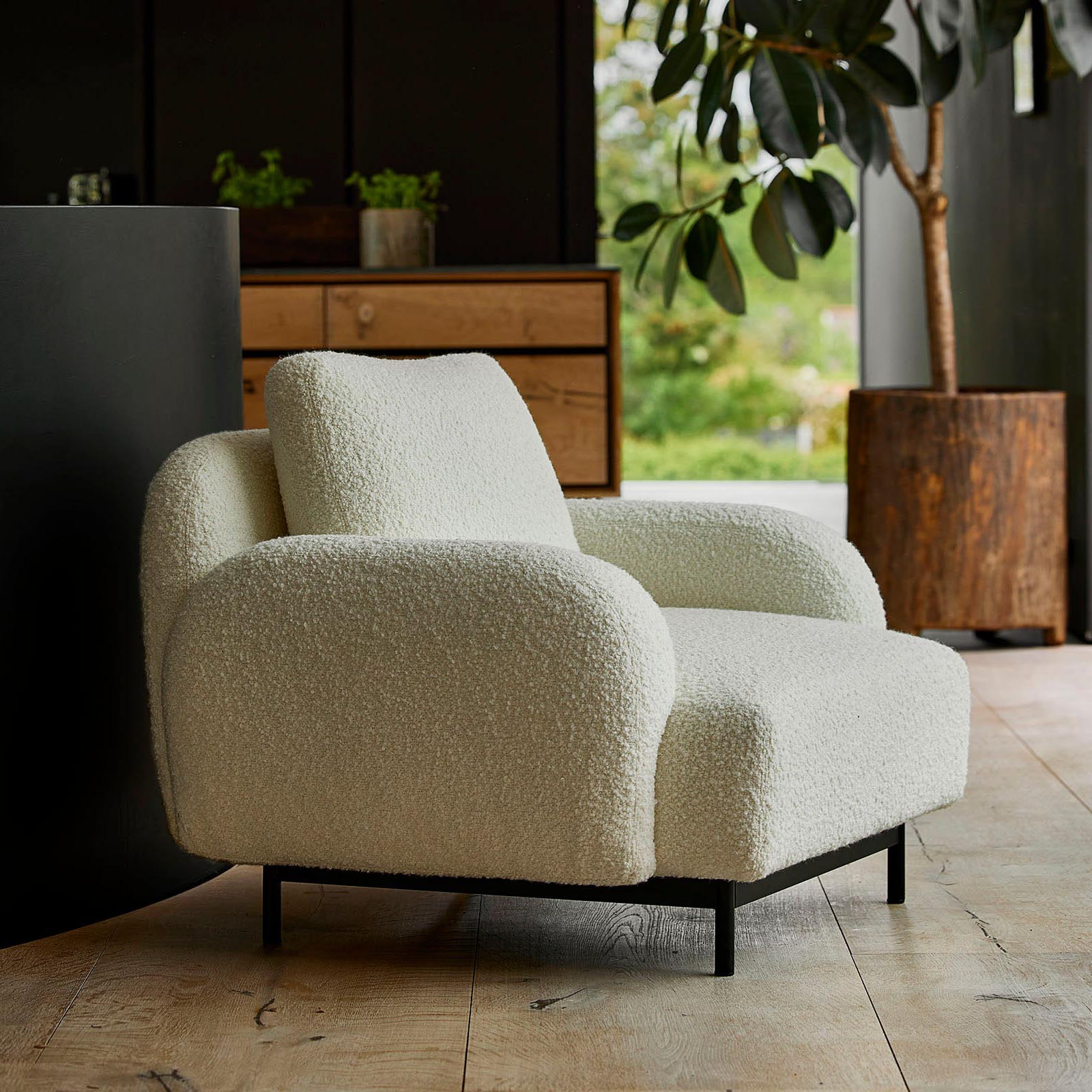 Aura 3-Sitzer Sofa mit niedrigen Armlehnen & Chaise Longue Links 22 aus Cane-line Essence in Light Grey