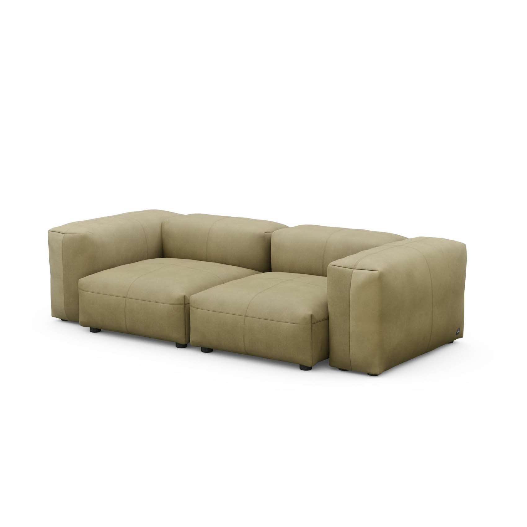 Two Seat Sofa S Leather Olive