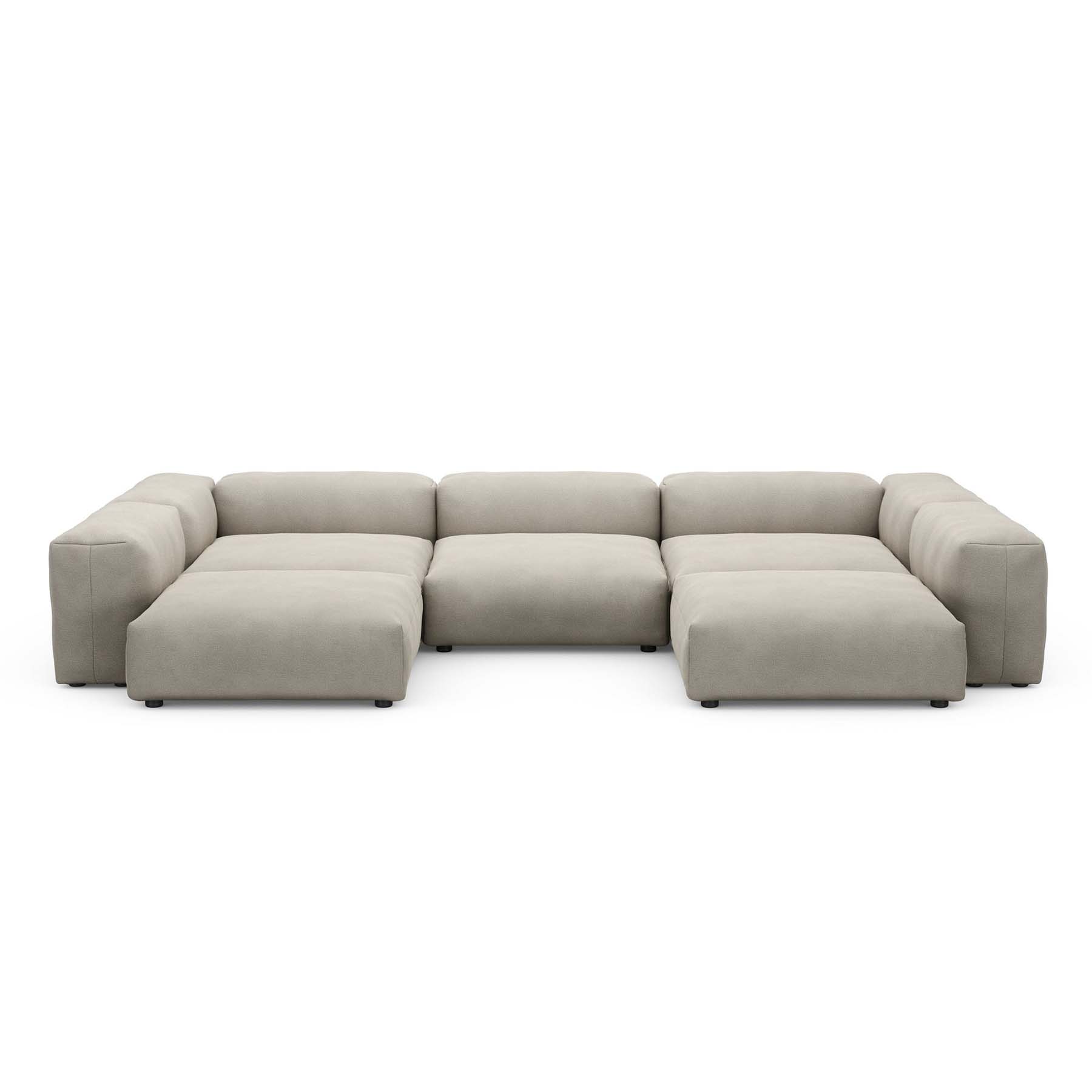 U-Shape Sofa L Linen Stone