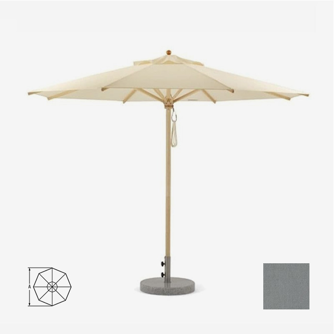 Klassik Schirm als 8-Eck mit 450cm Durchmesser, Bespannung in Grau #28