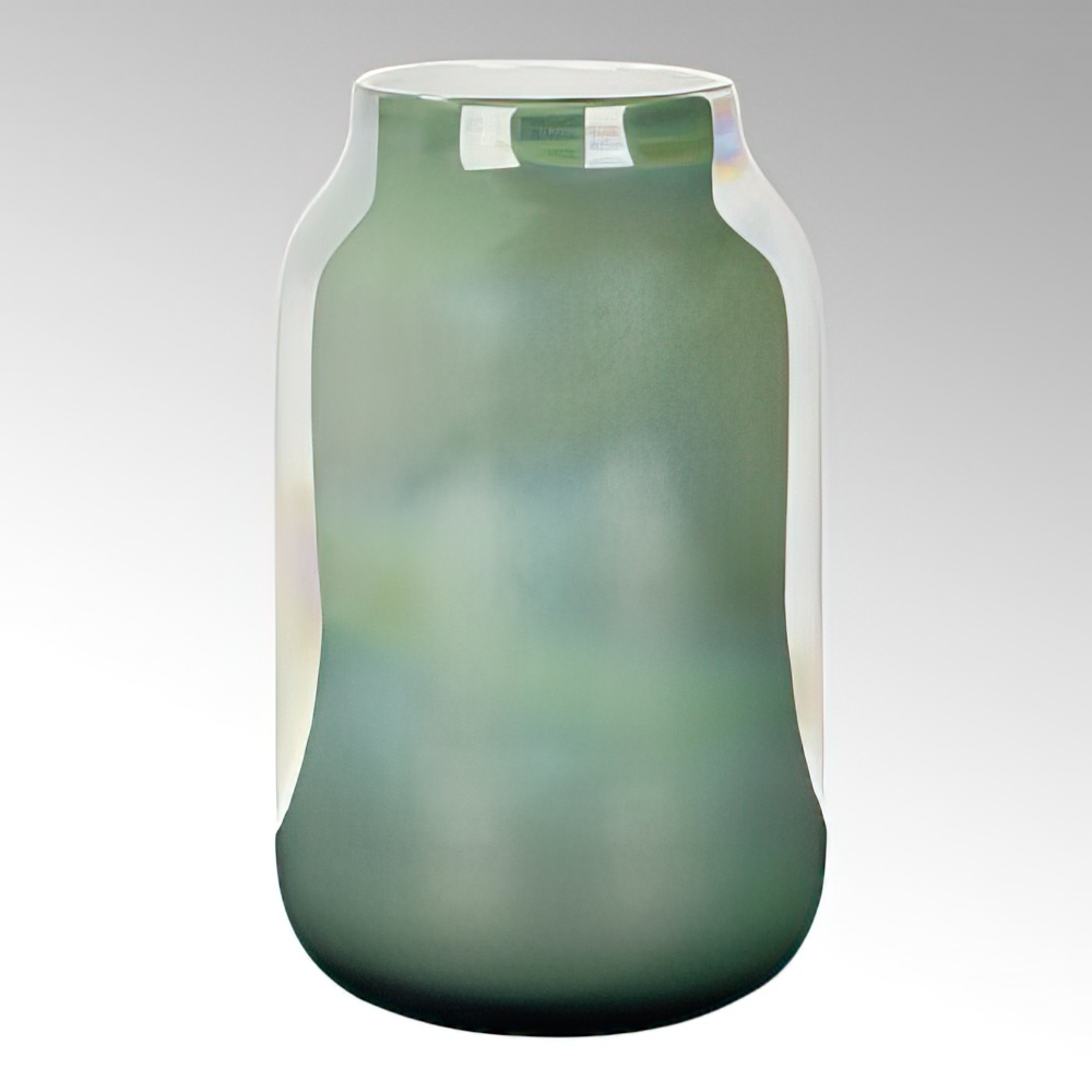 Vase groß Ferrata in Smaragd/metallic - 17389