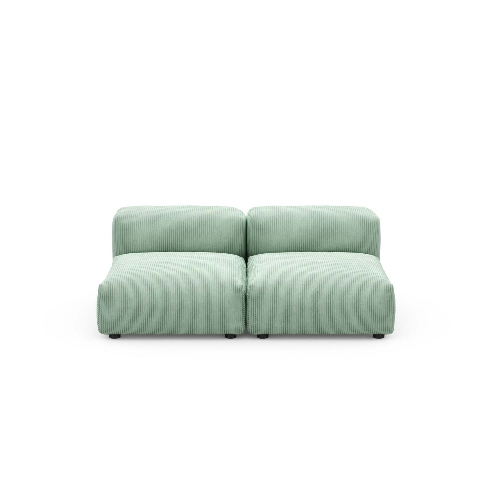 Two Seat Lounge Sofa S Cord Velours Duck Egg