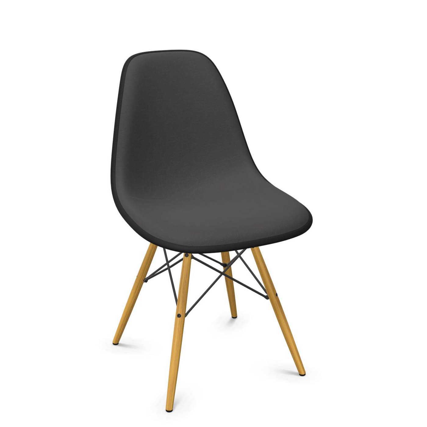Eames Plastic Side Chair DSW 44030700 in Dunkelgrau