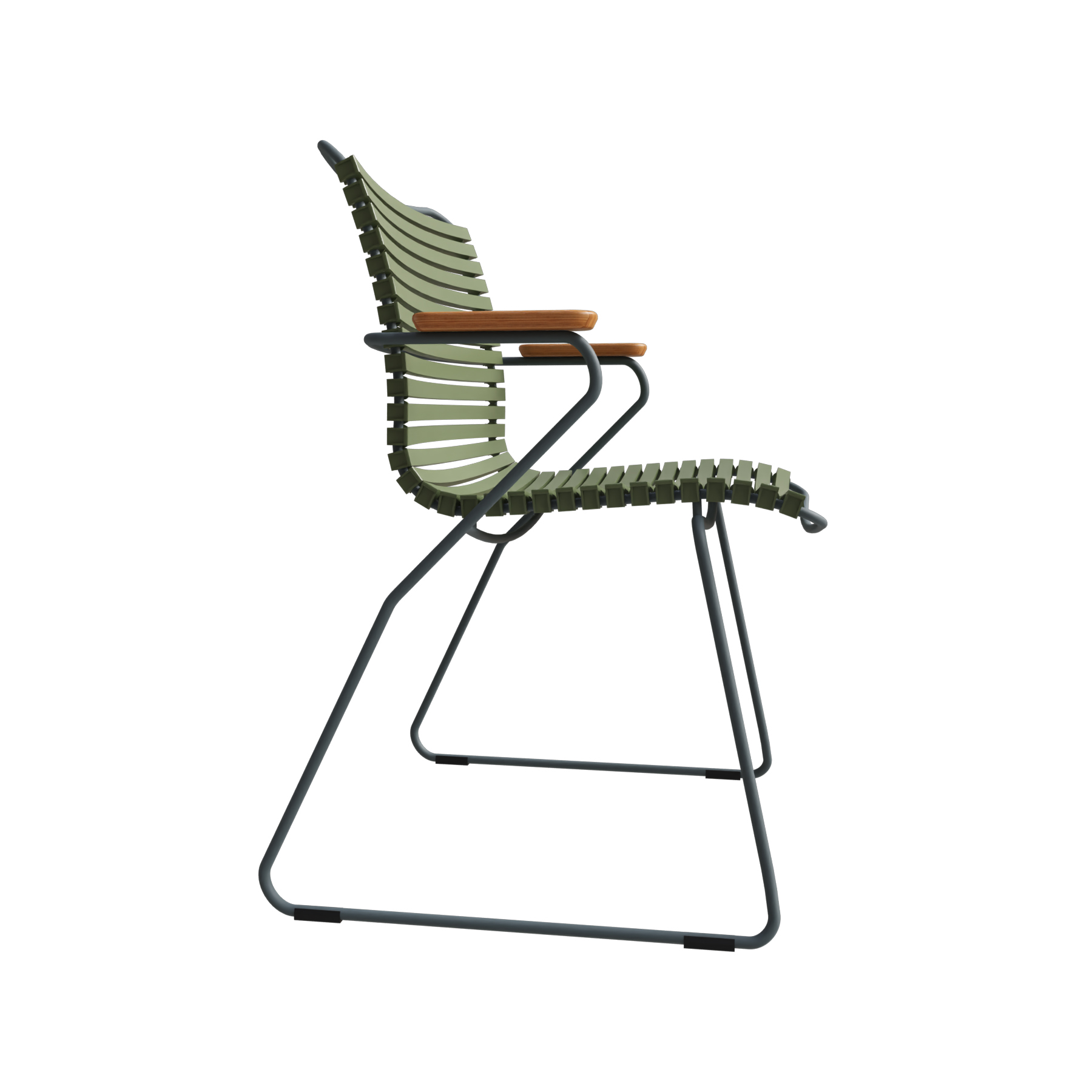 Dining Chair Click mit Bambusarmlehnen 10801-7118 Click in Grün