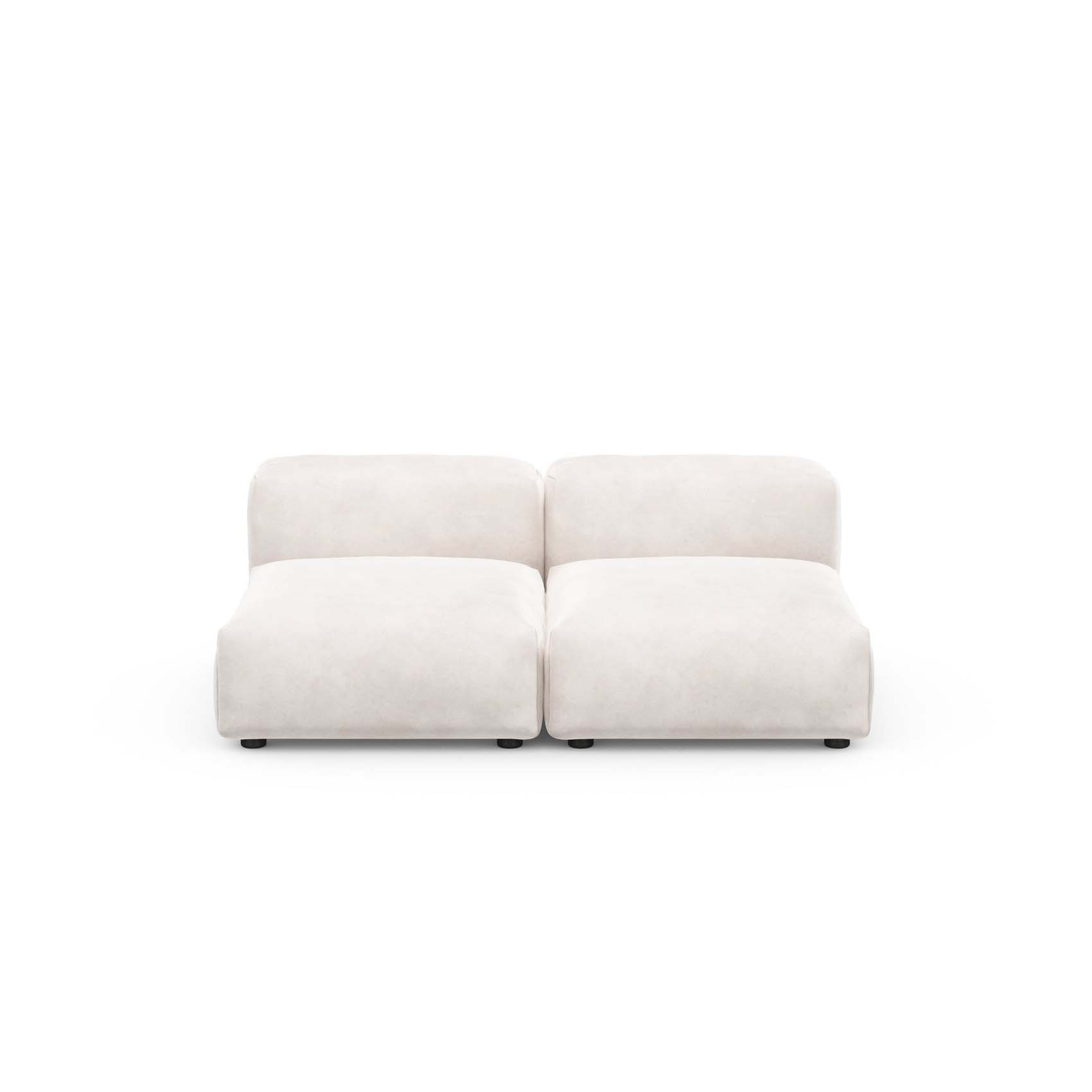 Two Seat Lounge Sofa S Velvet Creme