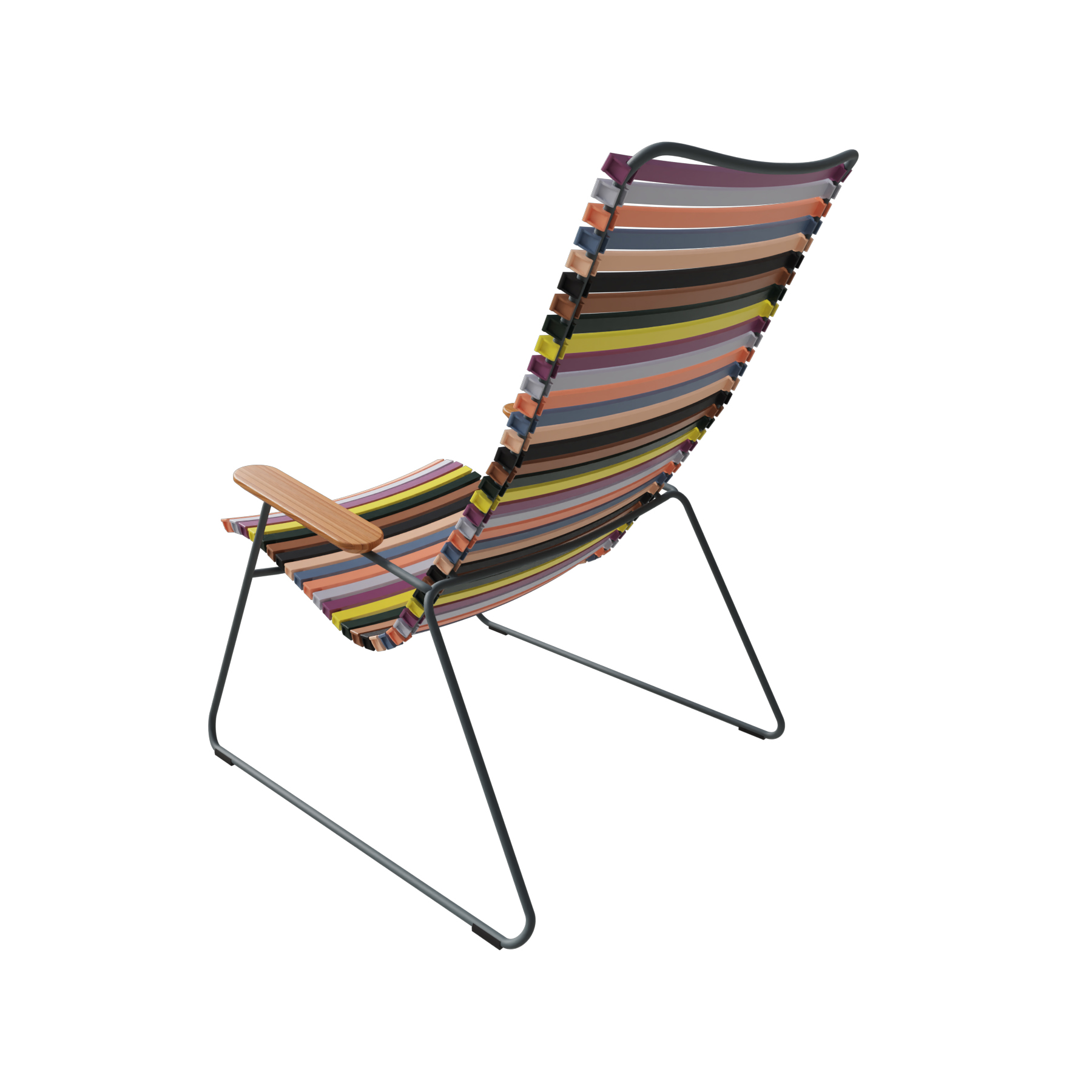Lounge Chair Click mit Bambusarmlehnen, 10811-8318