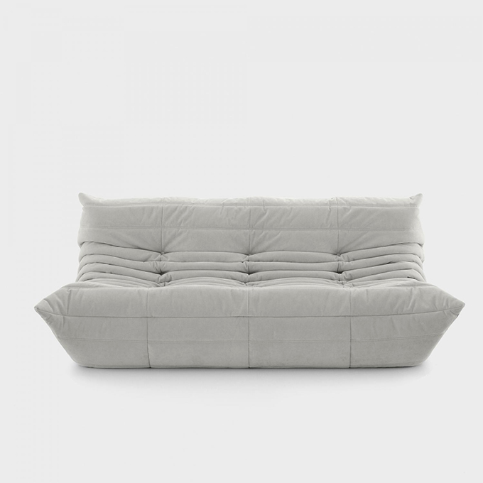 Sofa 3-Sitzer Togo Alcantara Pearl Grey