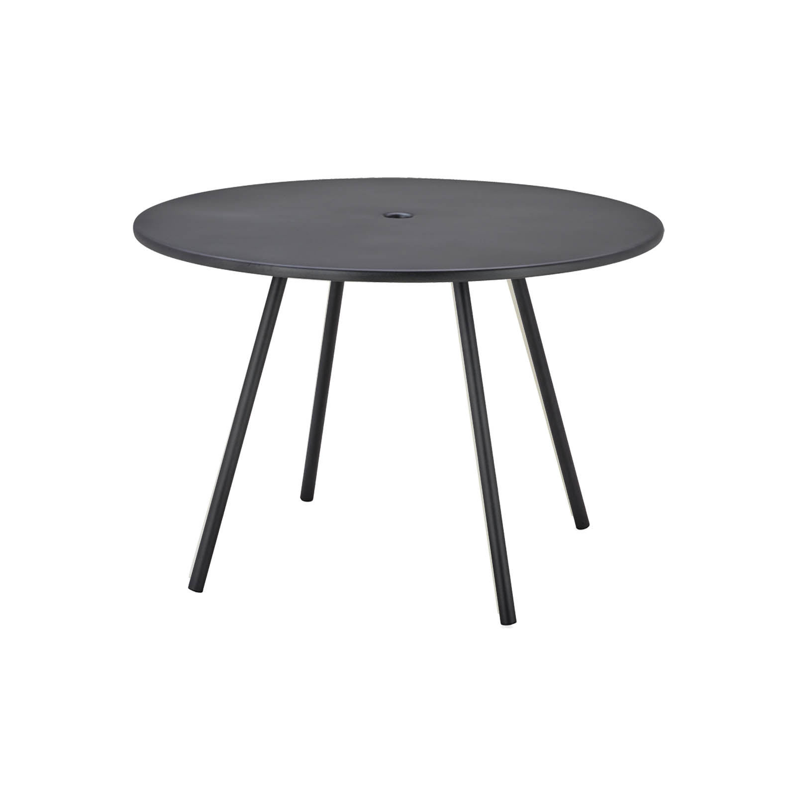 Area Tisch Durchmesser 110 cm aus Aluminium in Lava Grey
