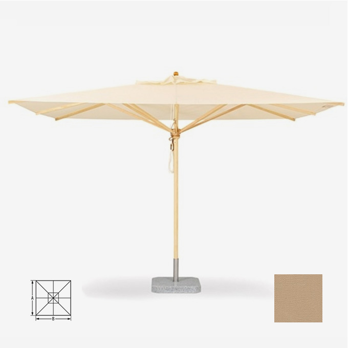 Klassiker Sonnenschirm Quadratisch mit 250 x 250cm, Bespannung in Sand #10