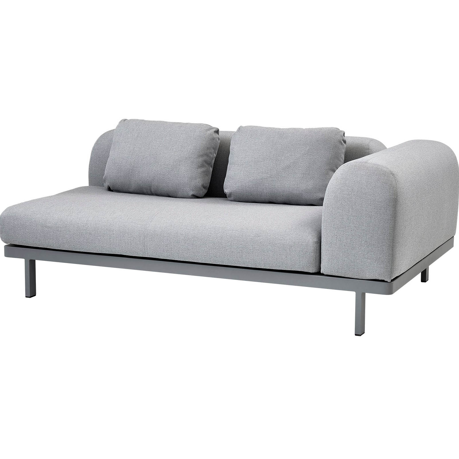 Space Seitenkissen 2-Sitzer Sofa aus Cane-line AirTouch in Light Grey