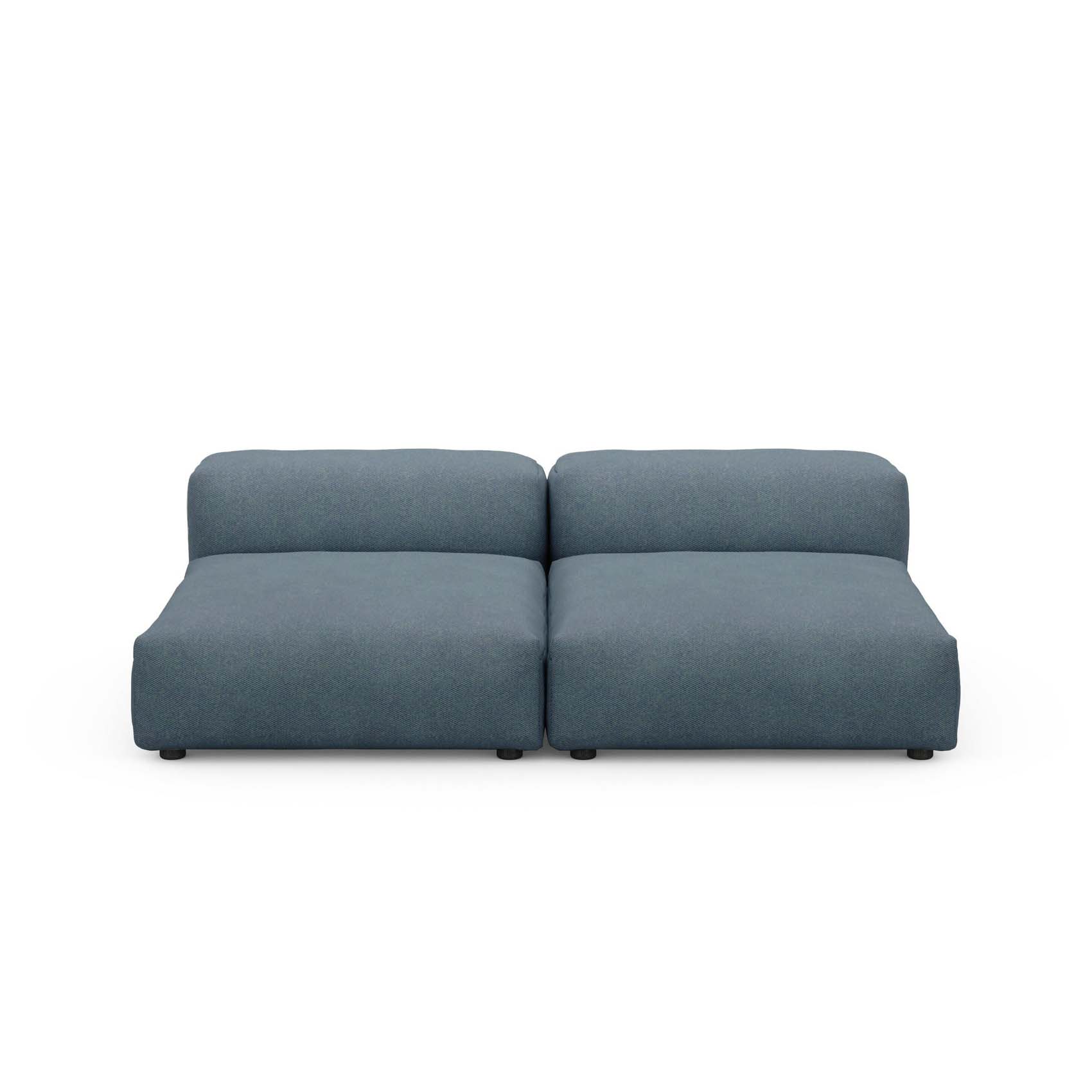 Two Seat Lounge Sofa L Pique Dark Blue