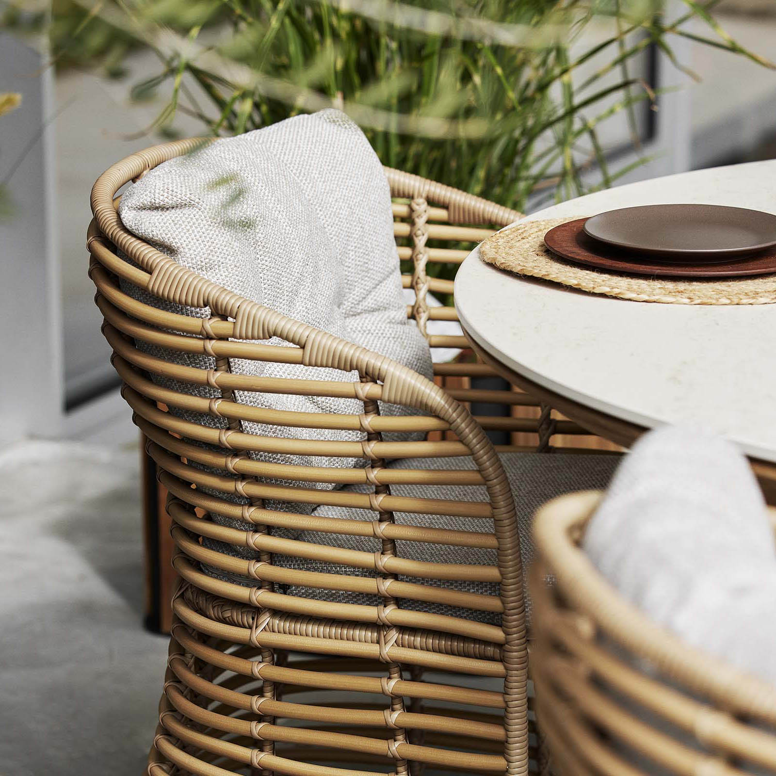 Basket Sessel aus Cane-line Weave in Graphite