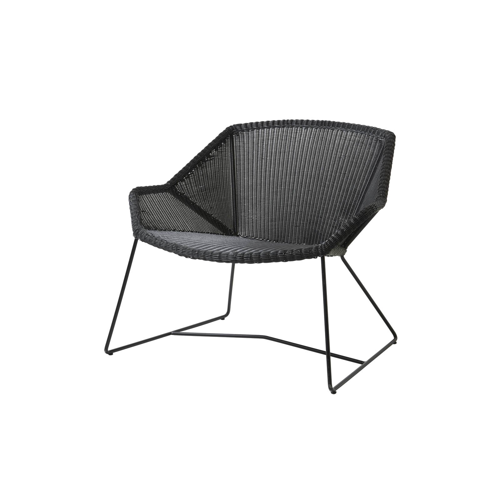 Breeze Loungesessel aus Cane-line Weave in Black