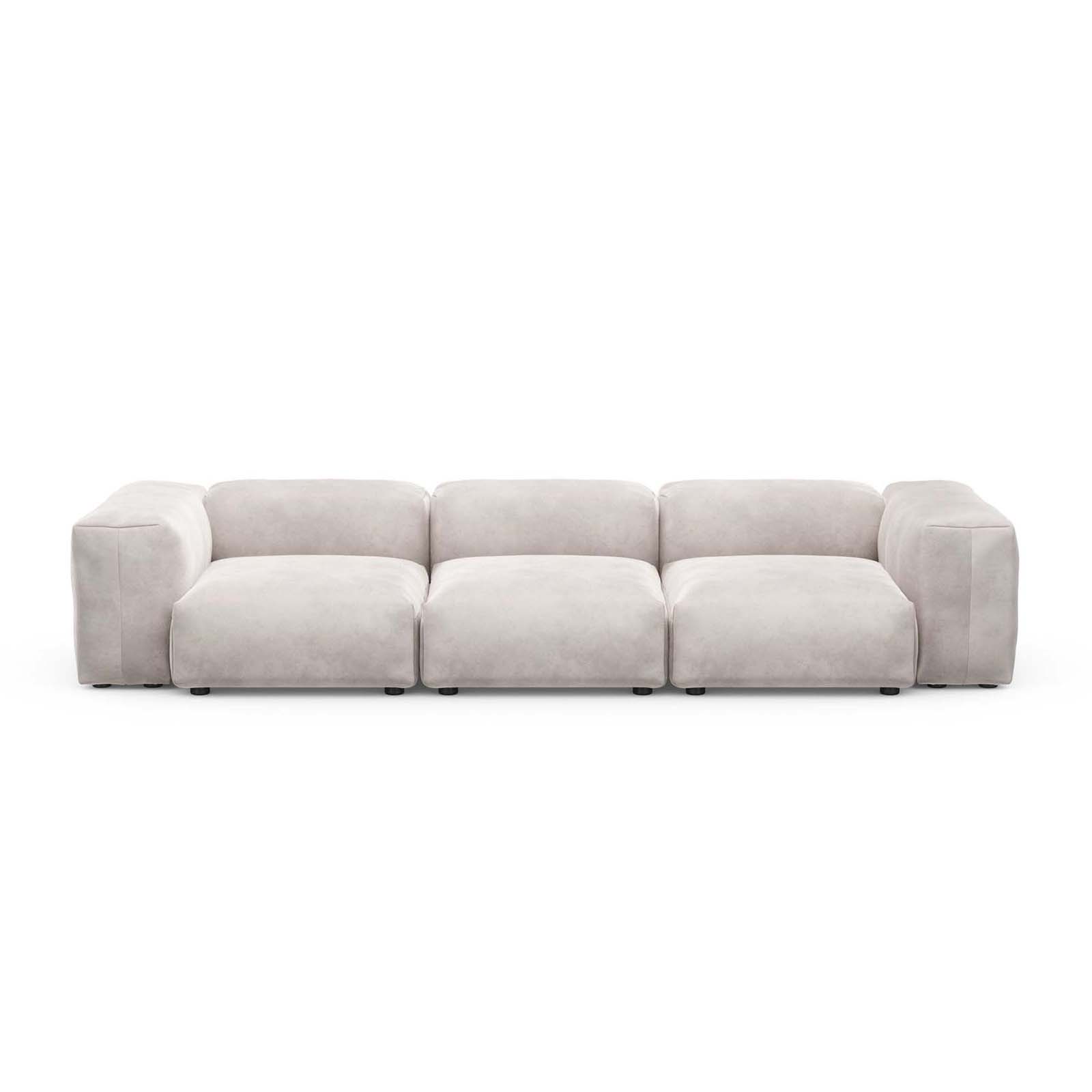 Three Seat Sofa S Velvet Light Grey
