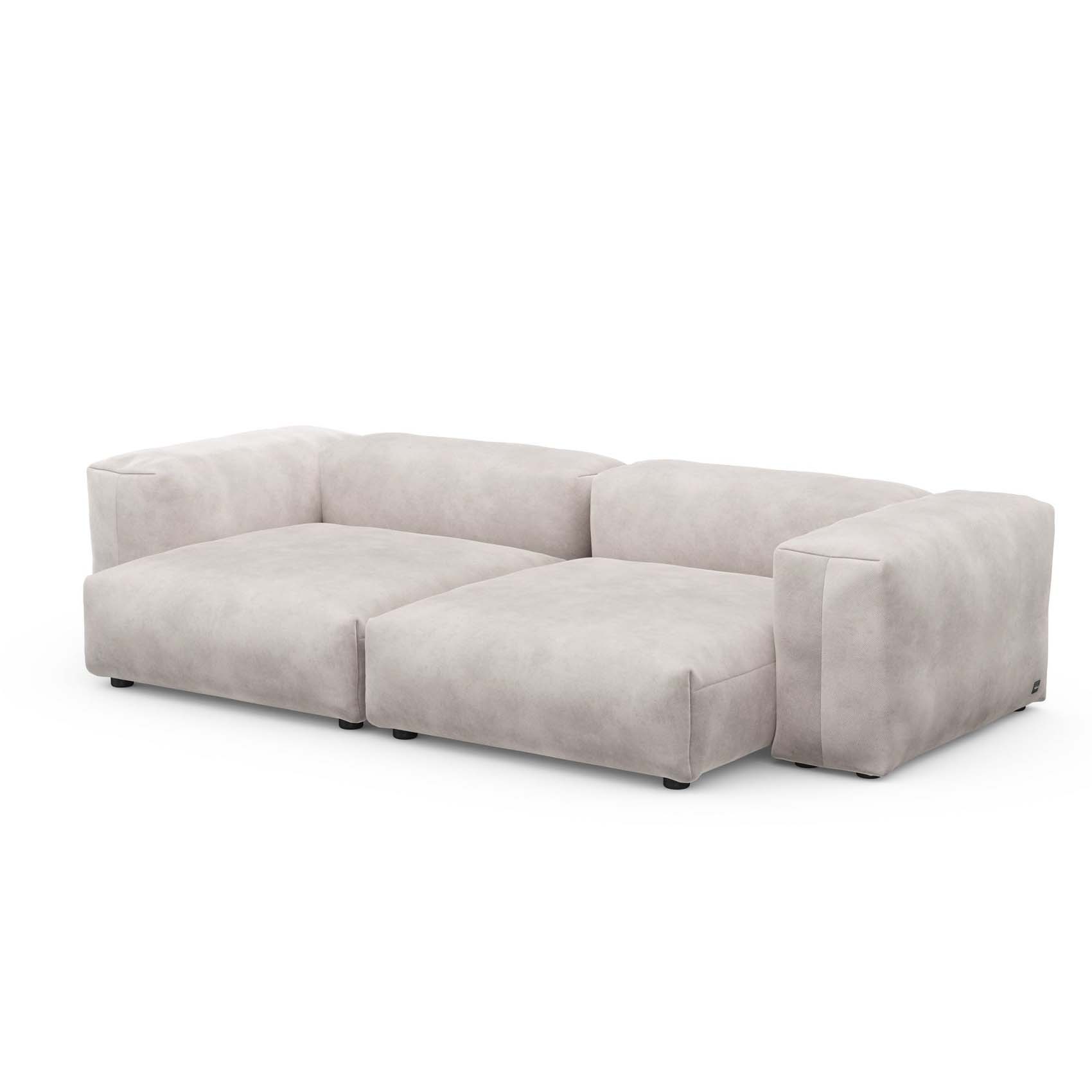 Two Seat Sofa L Velvet Light Grey