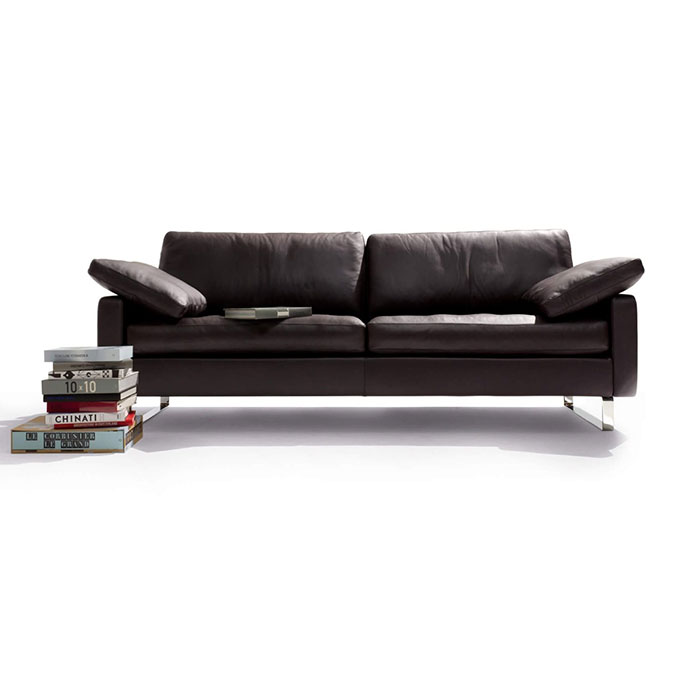 Sofa Conseta Leder schwarz 204cm