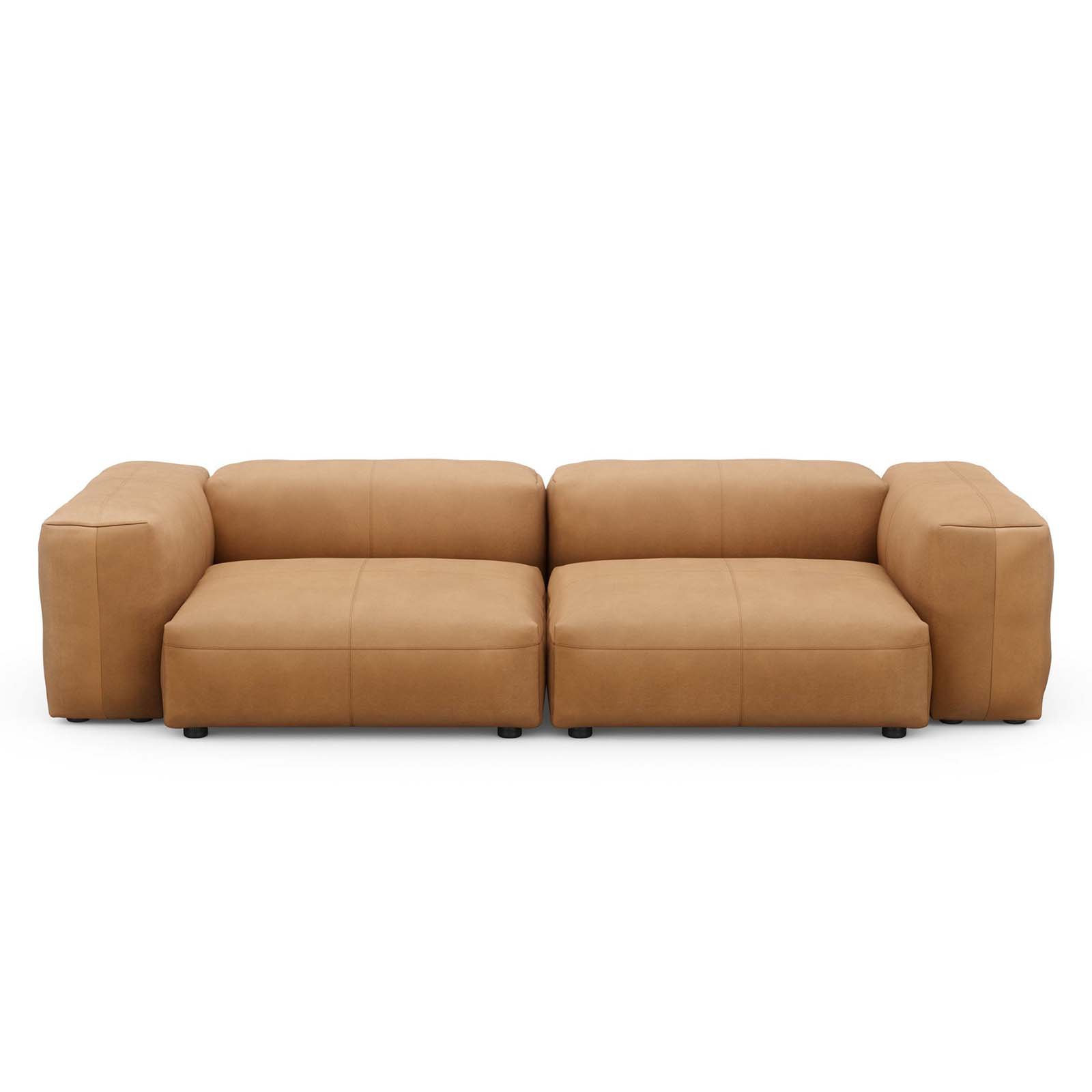 Two Seat Sofa M Leather Brown